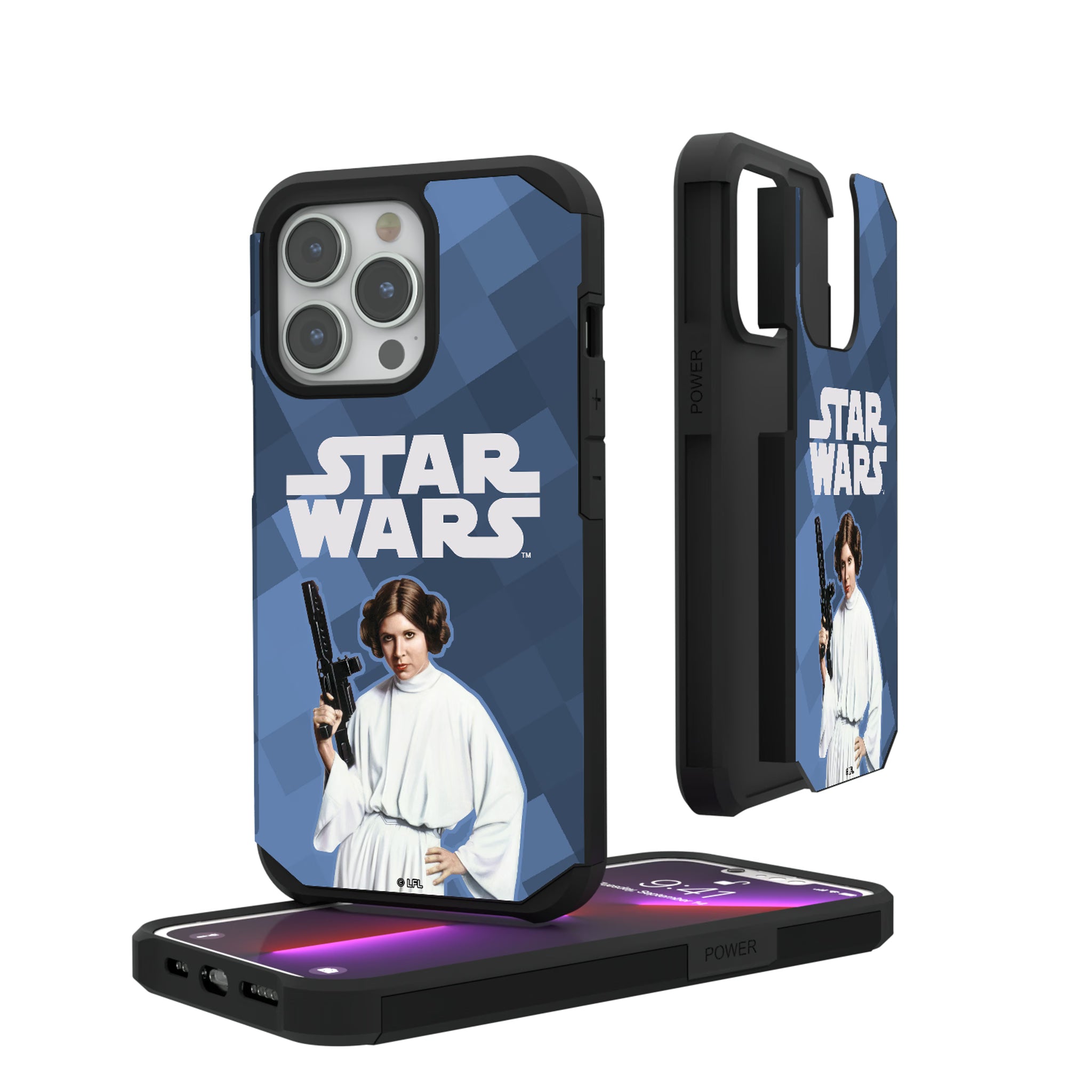 Star Wars Princess Leia Organa Color Block iPhone Rugged Phone Case for Apple iPhone#Device_iPhone 13 Pro