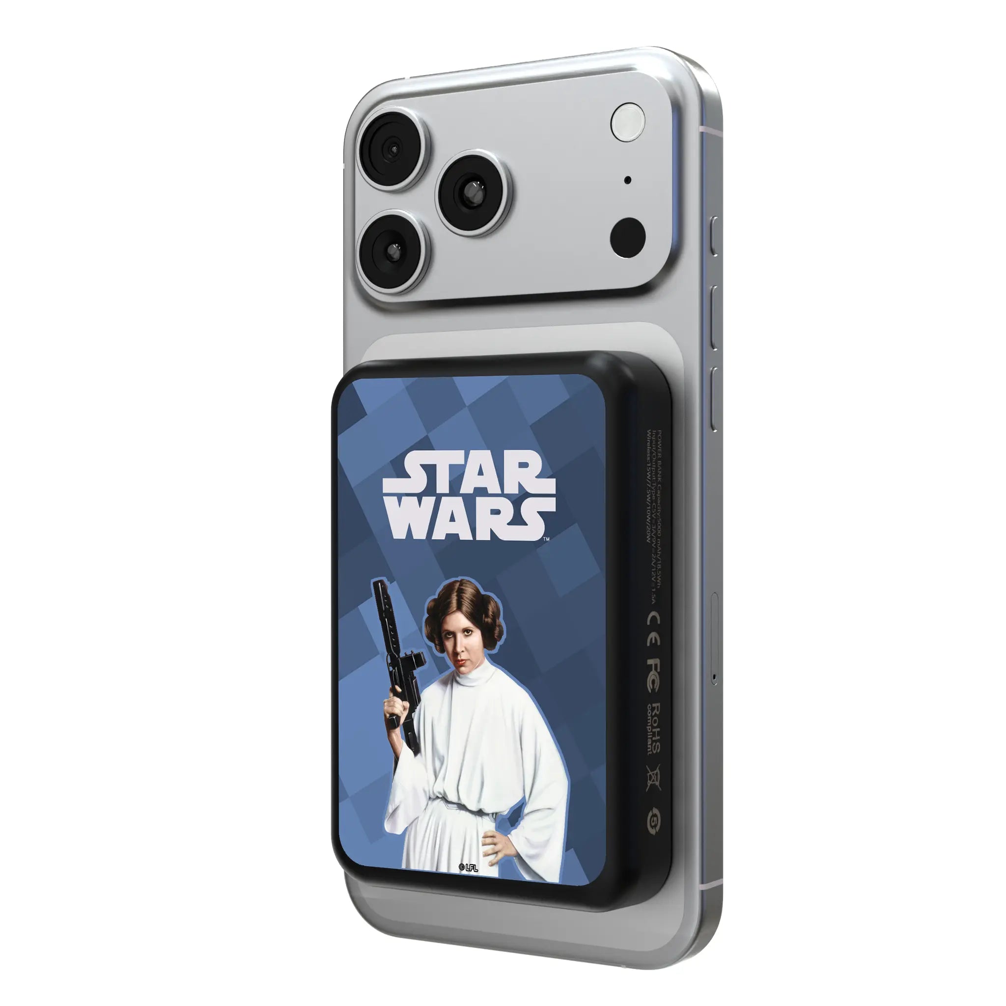 Star Wars Princess Leia Organa Color Block Wireless Mag Power Bank