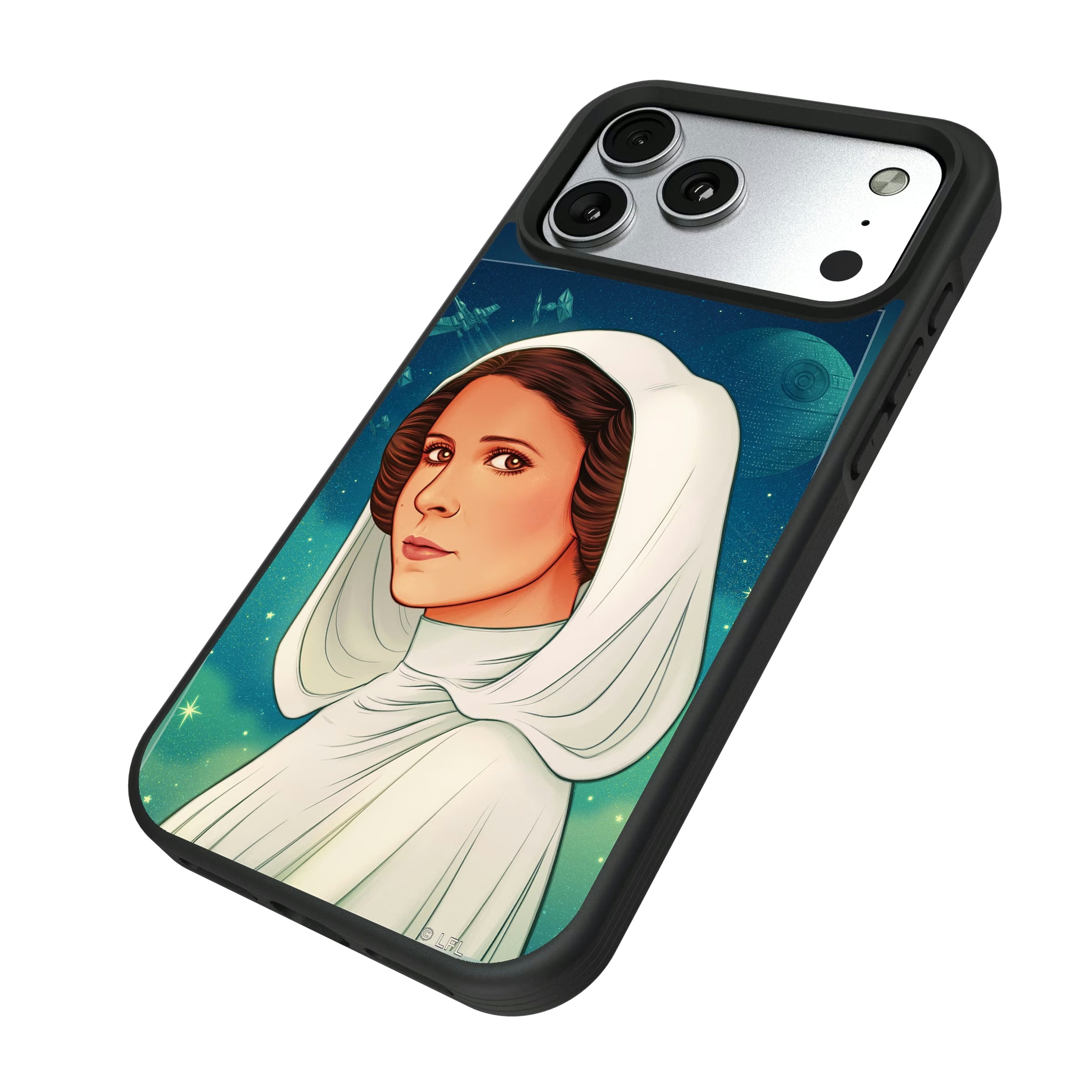 Star Wars Princess Leia Organa Portrait iPhone Bump Phone Case for Apple iPhone - Isometric View#Device_iPhone 17 Pro Max