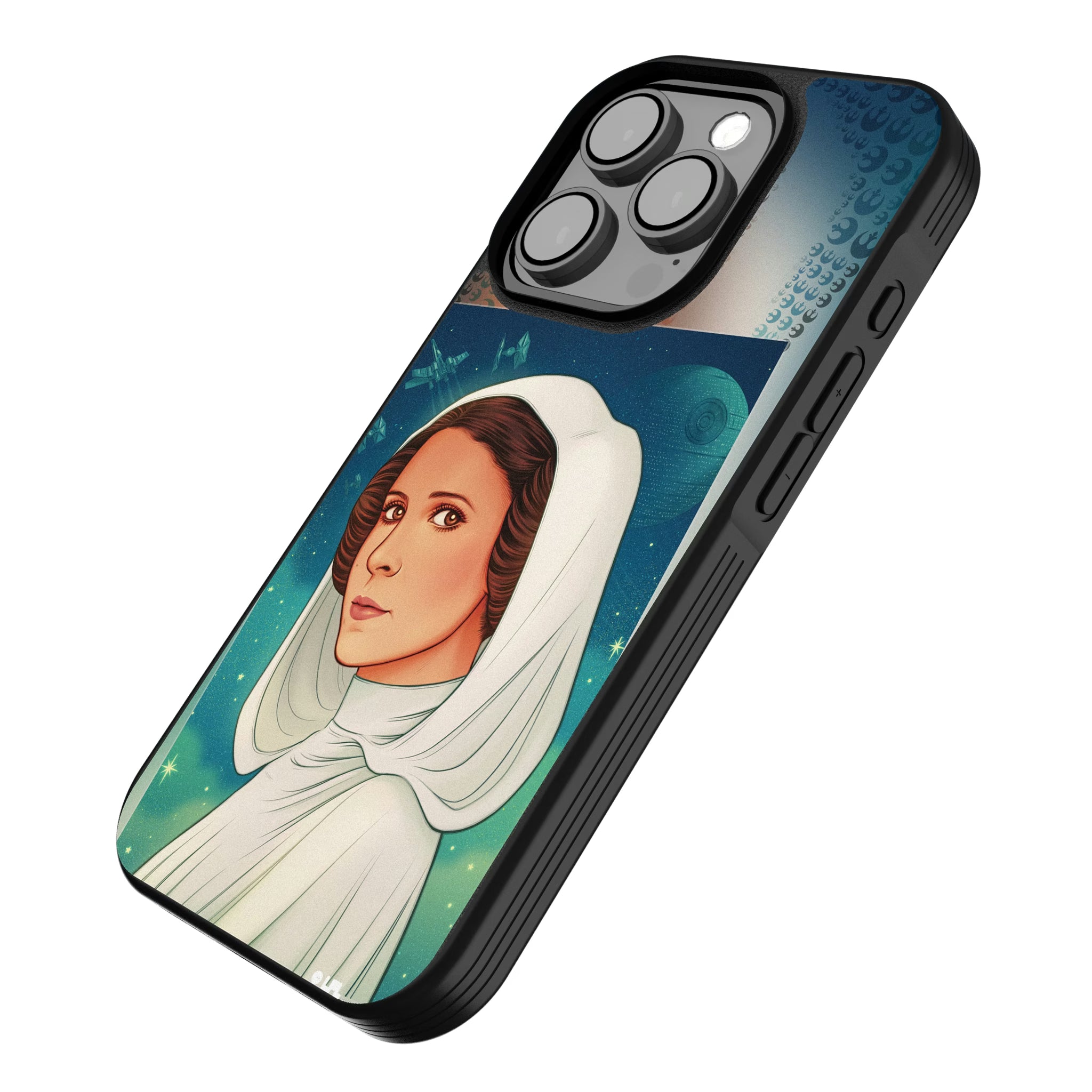 Star Wars Princess Leia Organa Portrait iPhone Bump Phone Case for Apple iPhone - Isometric View