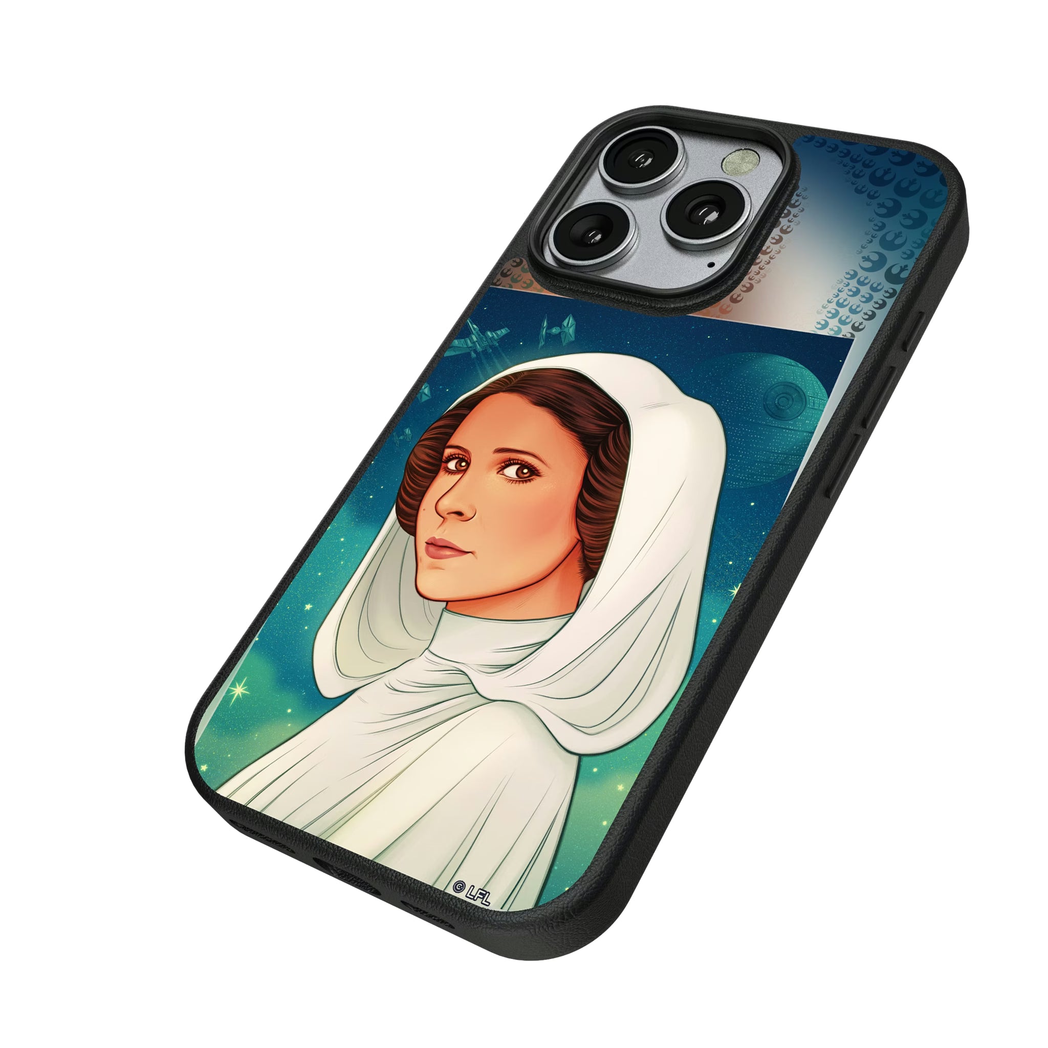Star Wars Princess Leia Organa Portrait iPhone MagSafe Compatible Phone Case for Apple iPhone - Isometric View