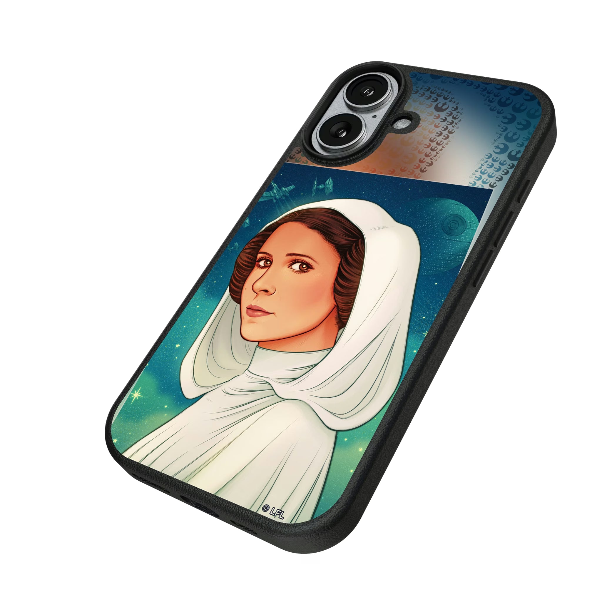 Star Wars Princess Leia Organa Portrait iPhone MagSafe Compatible Phone Case for Apple iPhone - Isometric View#Device_iPhone 17