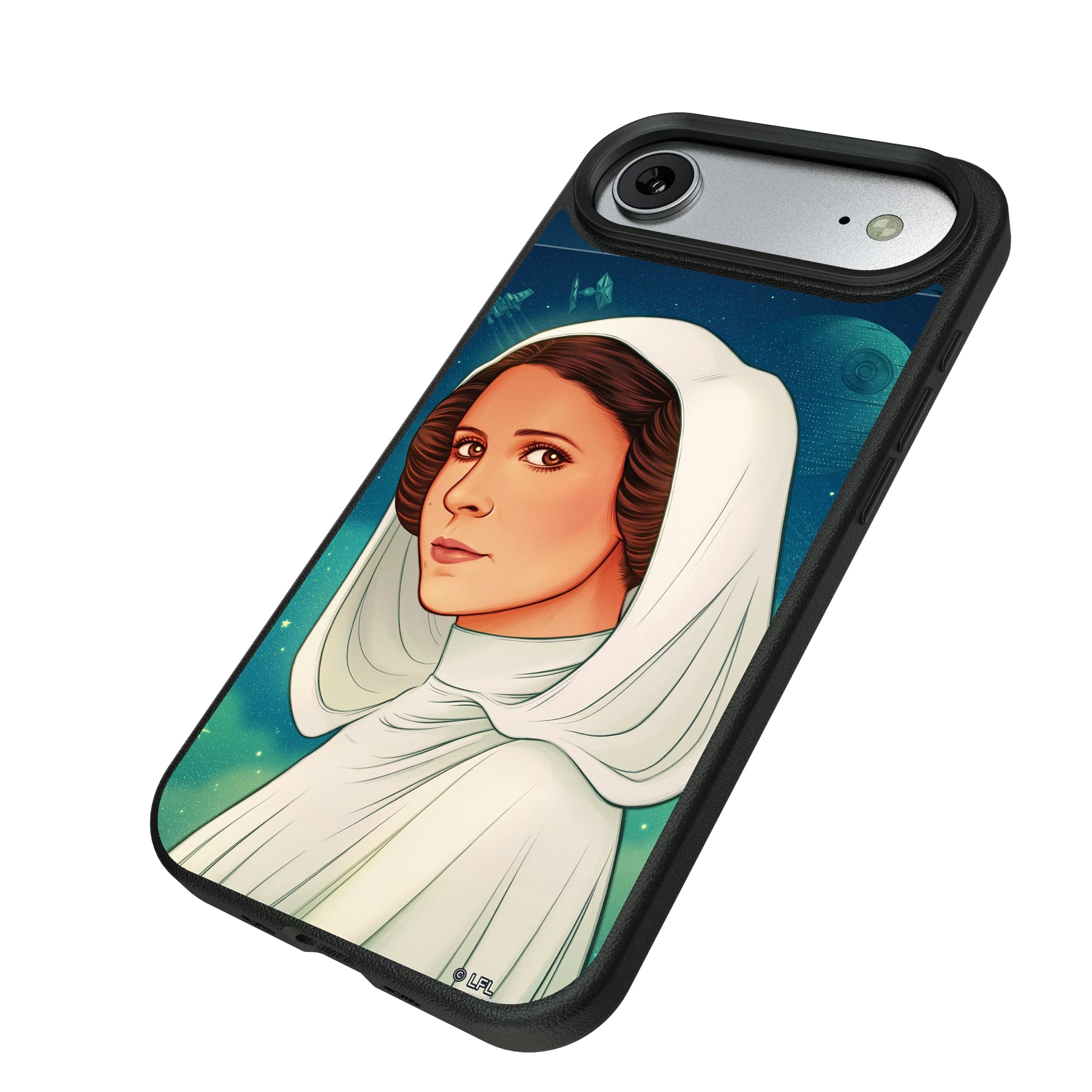 Star Wars Princess Leia Organa Portrait iPhone MagSafe Compatible Phone Case for Apple iPhone - Isometric View#Device_iPhone Air