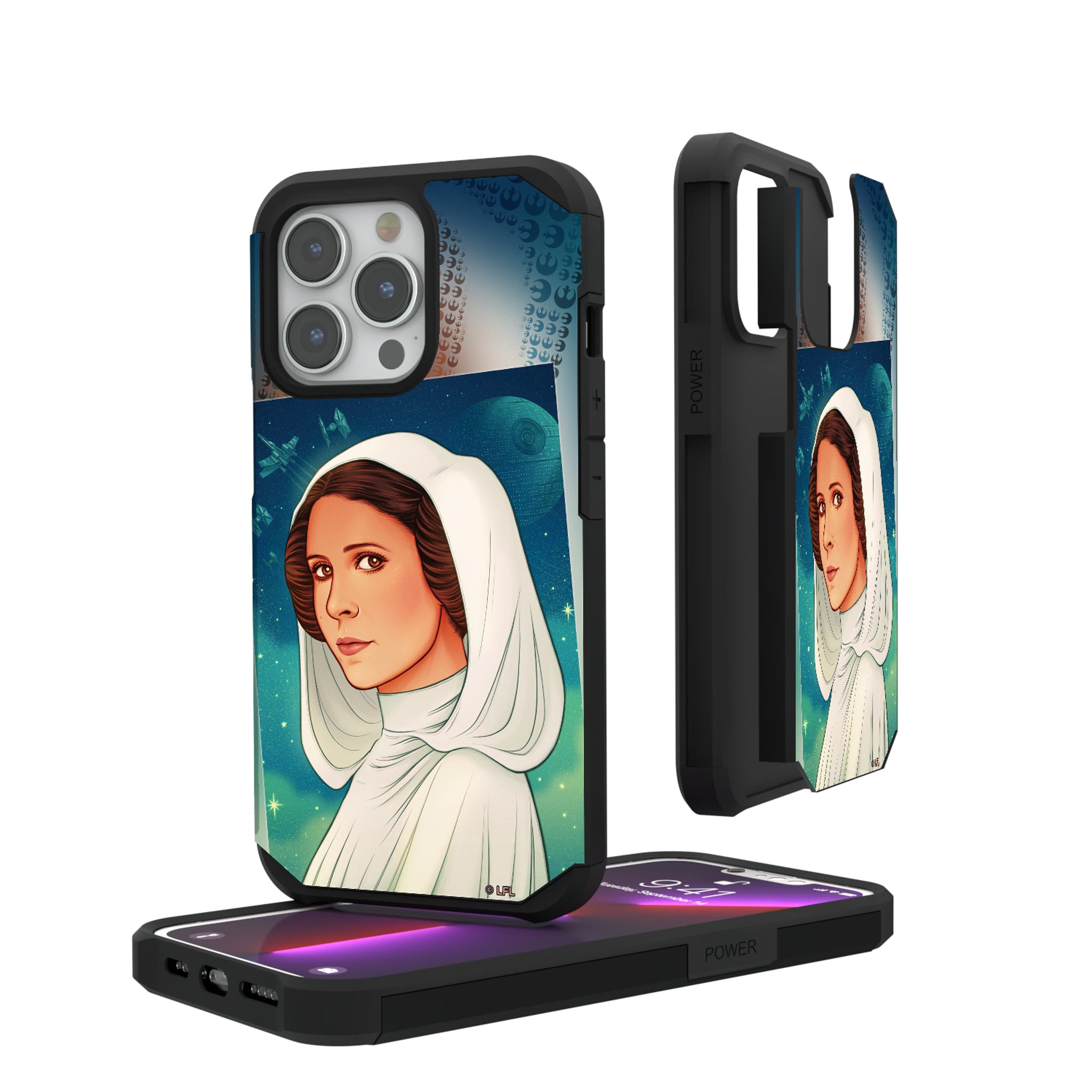 Star Wars Princess Leia Organa Portrait iPhone Rugged Phone Case for Apple iPhone#Device_iPhone 13 Pro