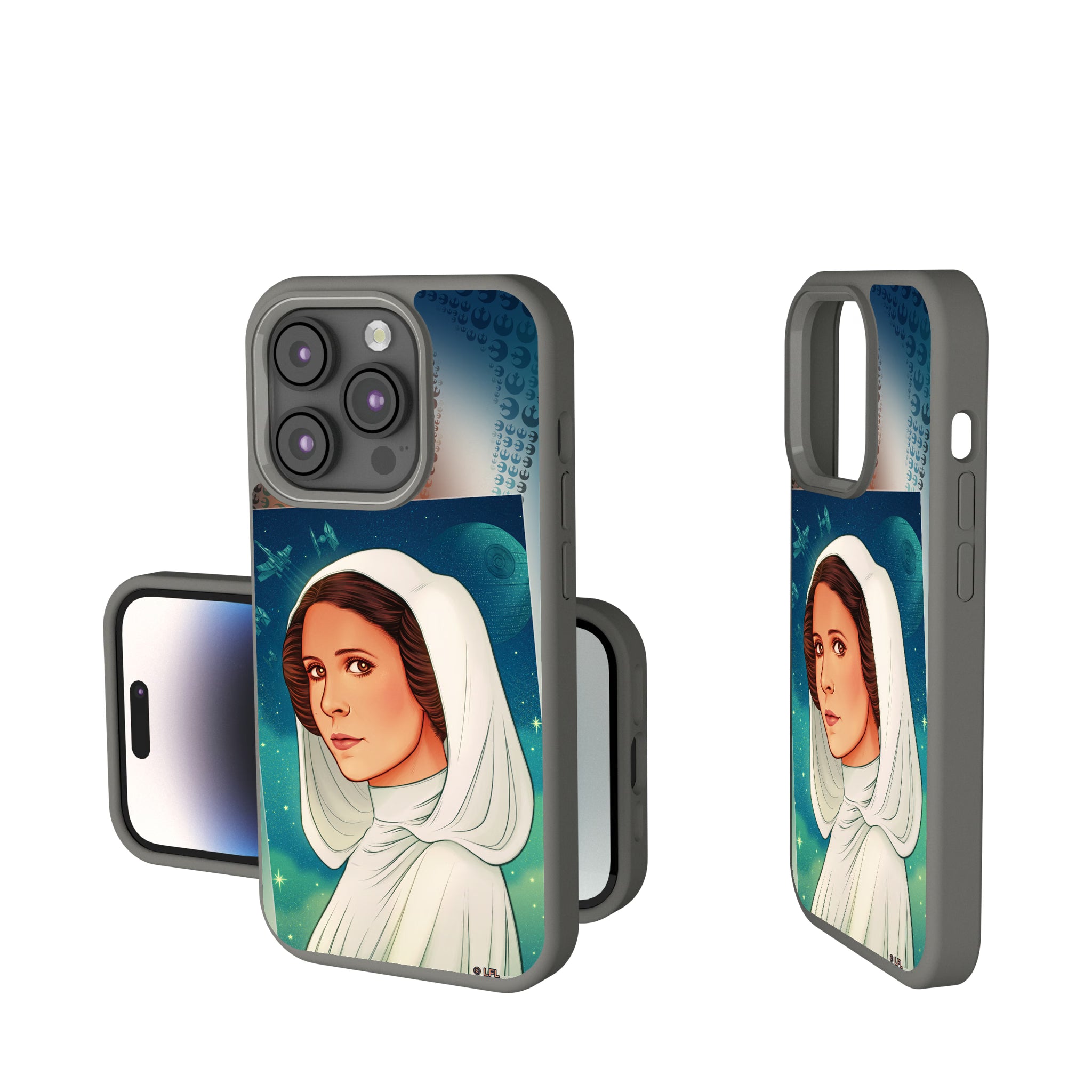 Star Wars Princess Leia Organa Portrait iPhone Soft Touch Phone Case for Apple iPhone