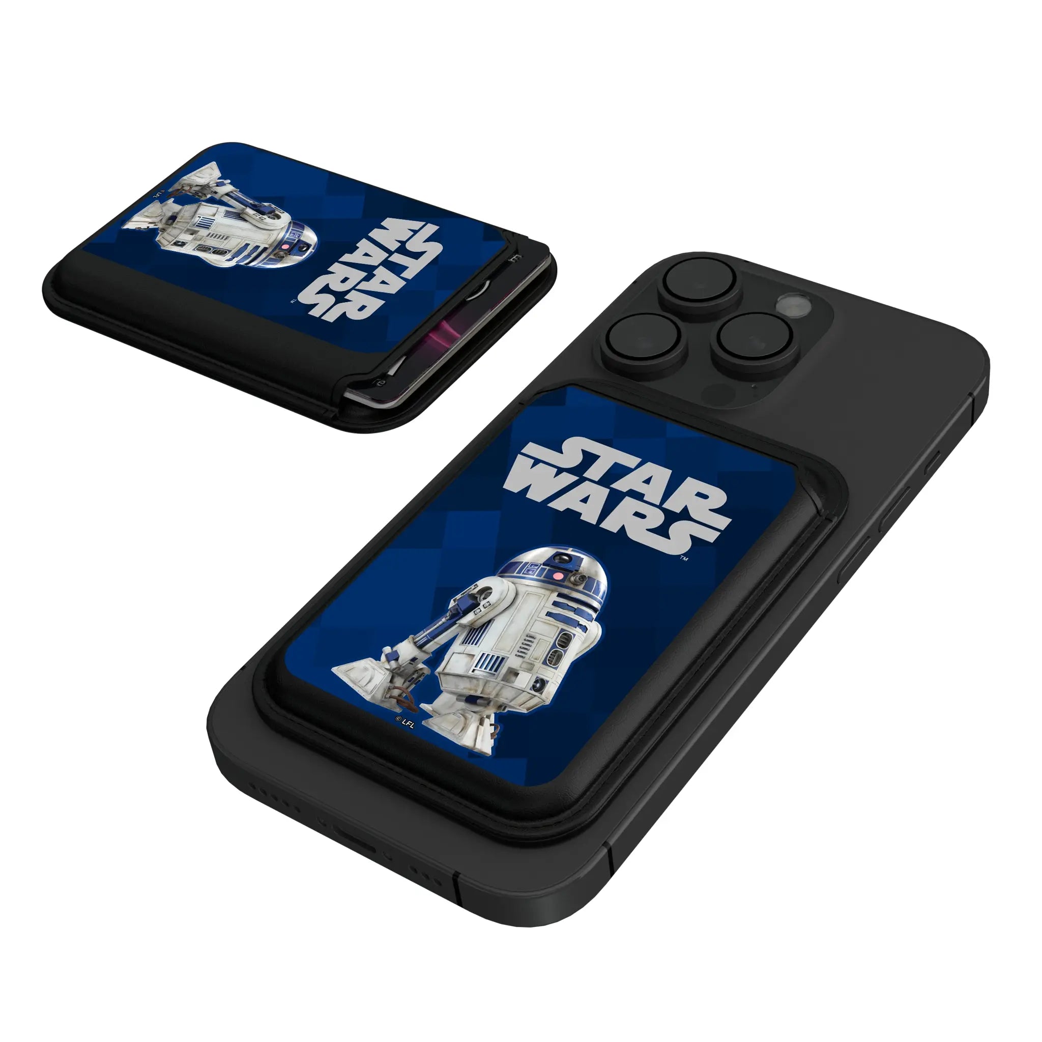 Star Wars R2-D2 Color Block Black Magnetic Credit Card Wallet