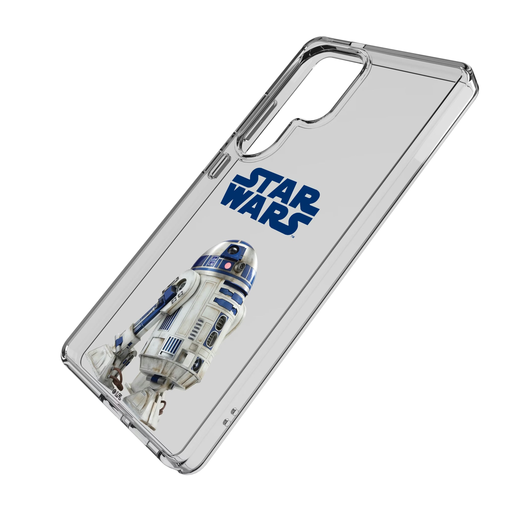 Star Wars R2-D2 Color Block Galaxy Clear Phone Case for Samsung Galaxy - Isometric View