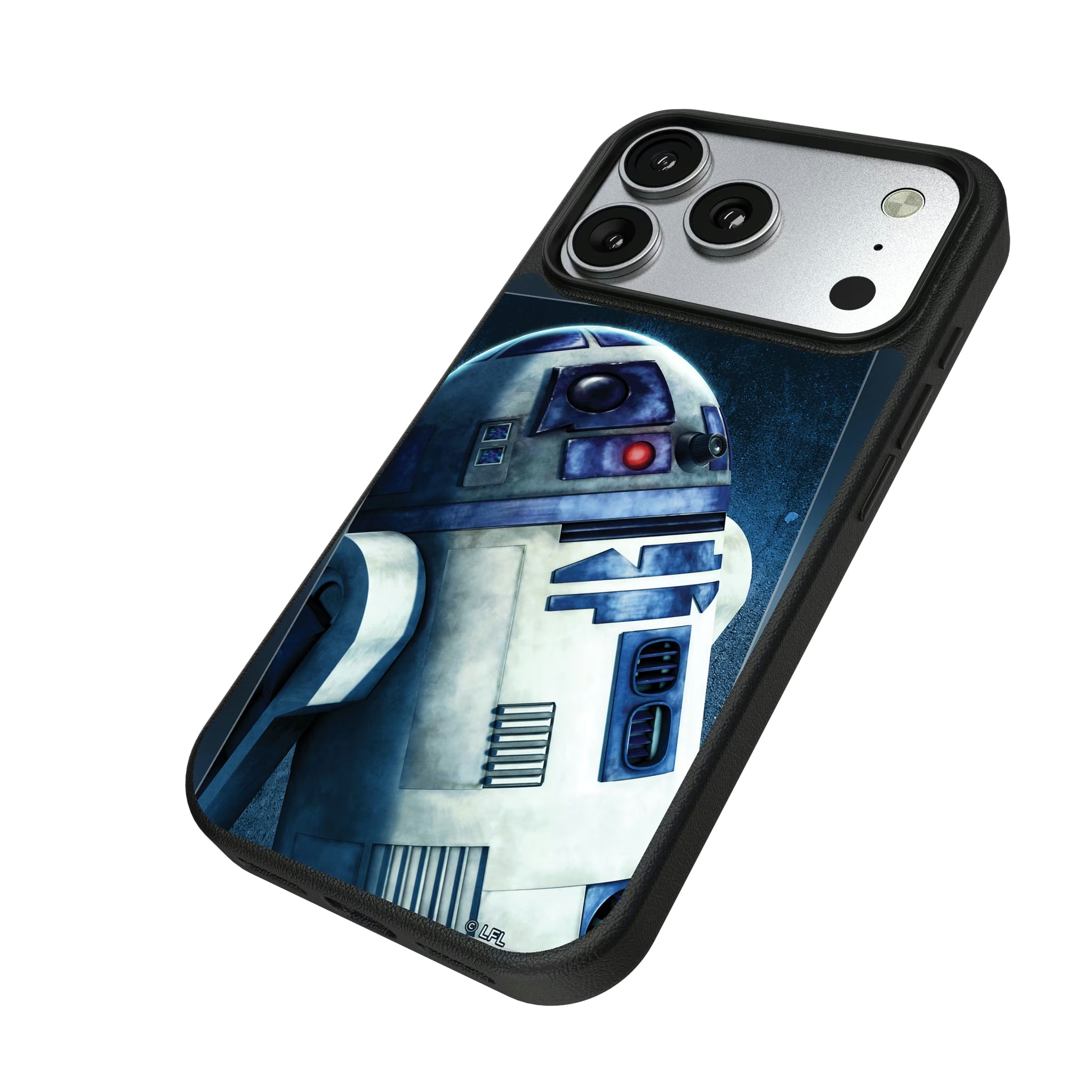 Star Wars R2-D2 Portrait iPhone MagSafe Compatible Phone Case for Apple iPhone - Isometric View#Device_iPhone 17 Pro