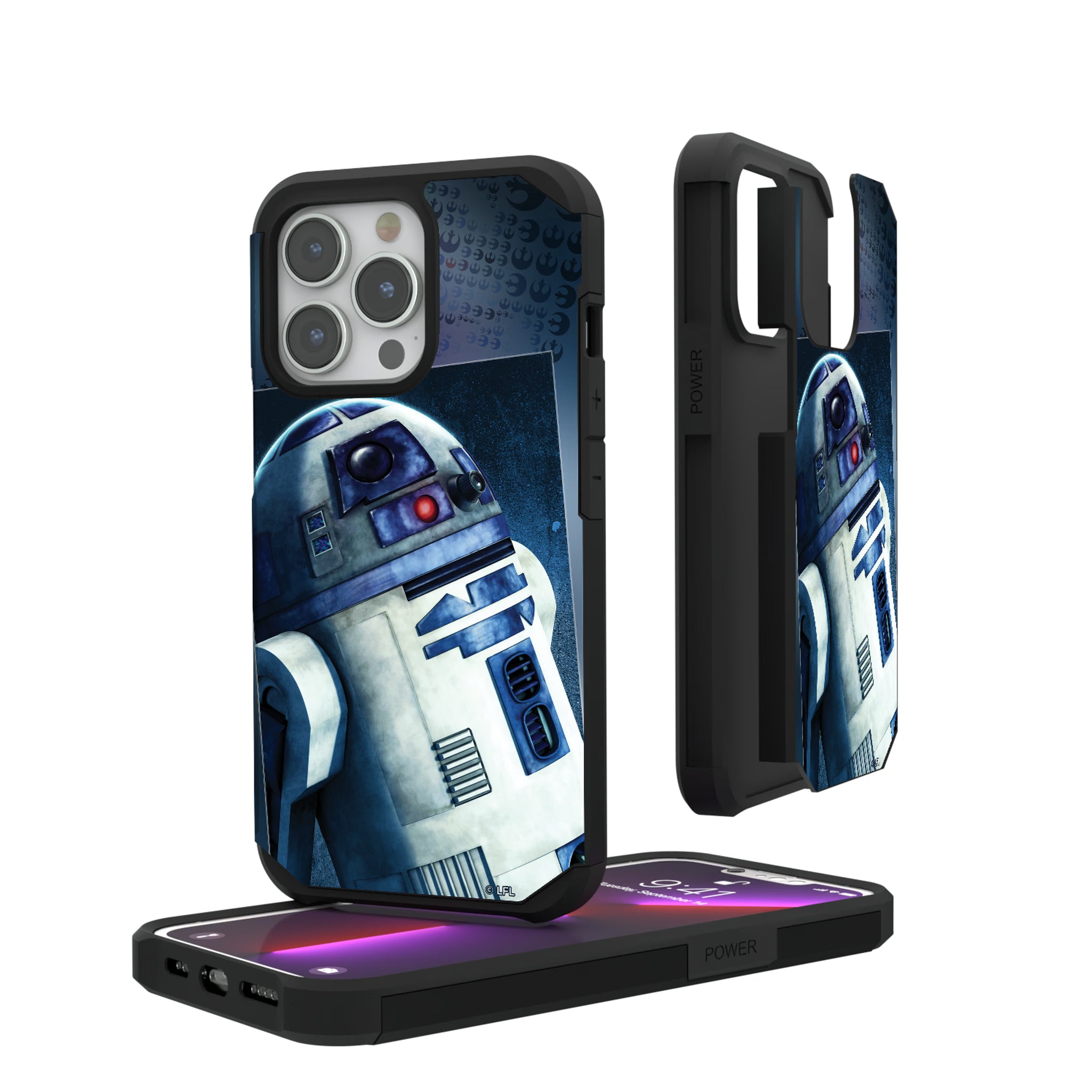 Star Wars R2-D2 Portrait iPhone Rugged Phone Case for Apple iPhone#Device_iPhone 13 Pro