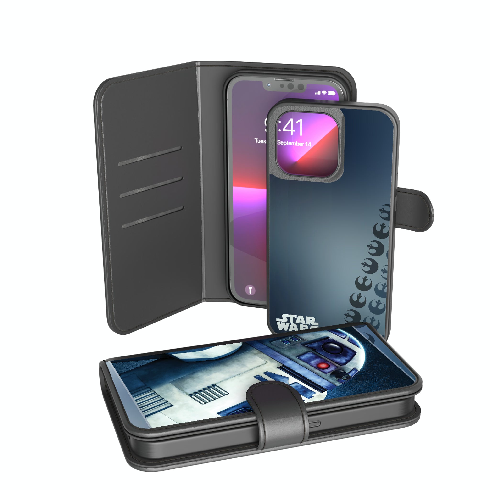 Star Wars R2-D2 Portrait iPhone Wallet Phone Case for Apple iPhone