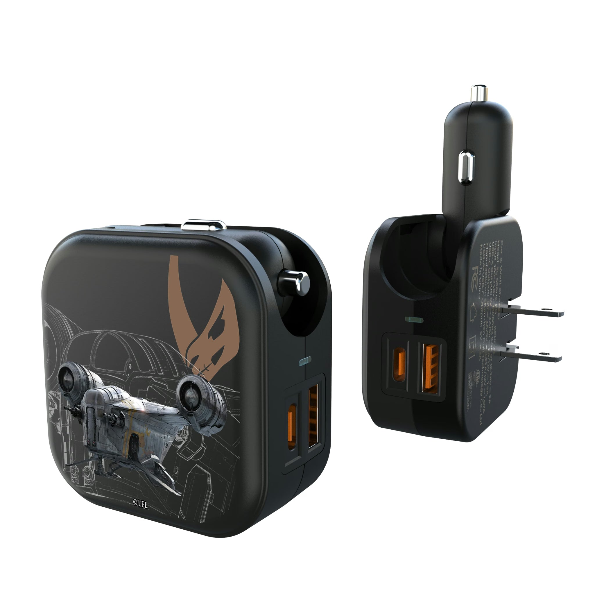 Star Wars Razor Crest FactionTech 2 in 1 USB A/C Charger