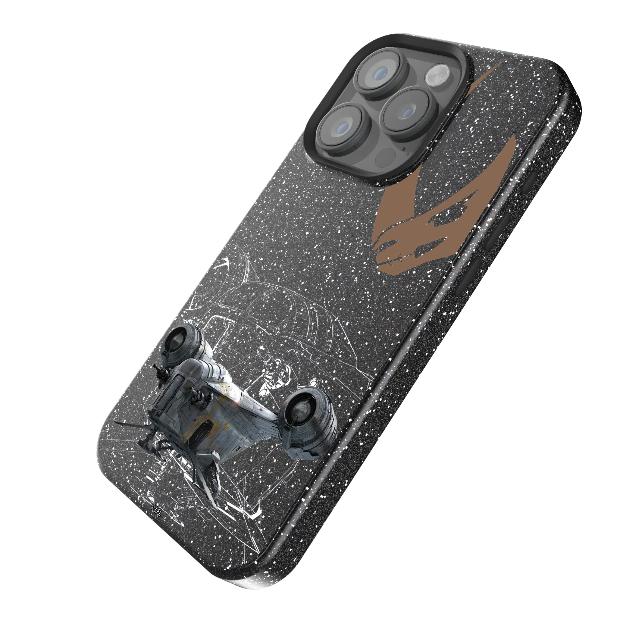 Star Wars Razor Crest FactionTech iPhone Bling Phone Case for Apple iPhone - Isometric View