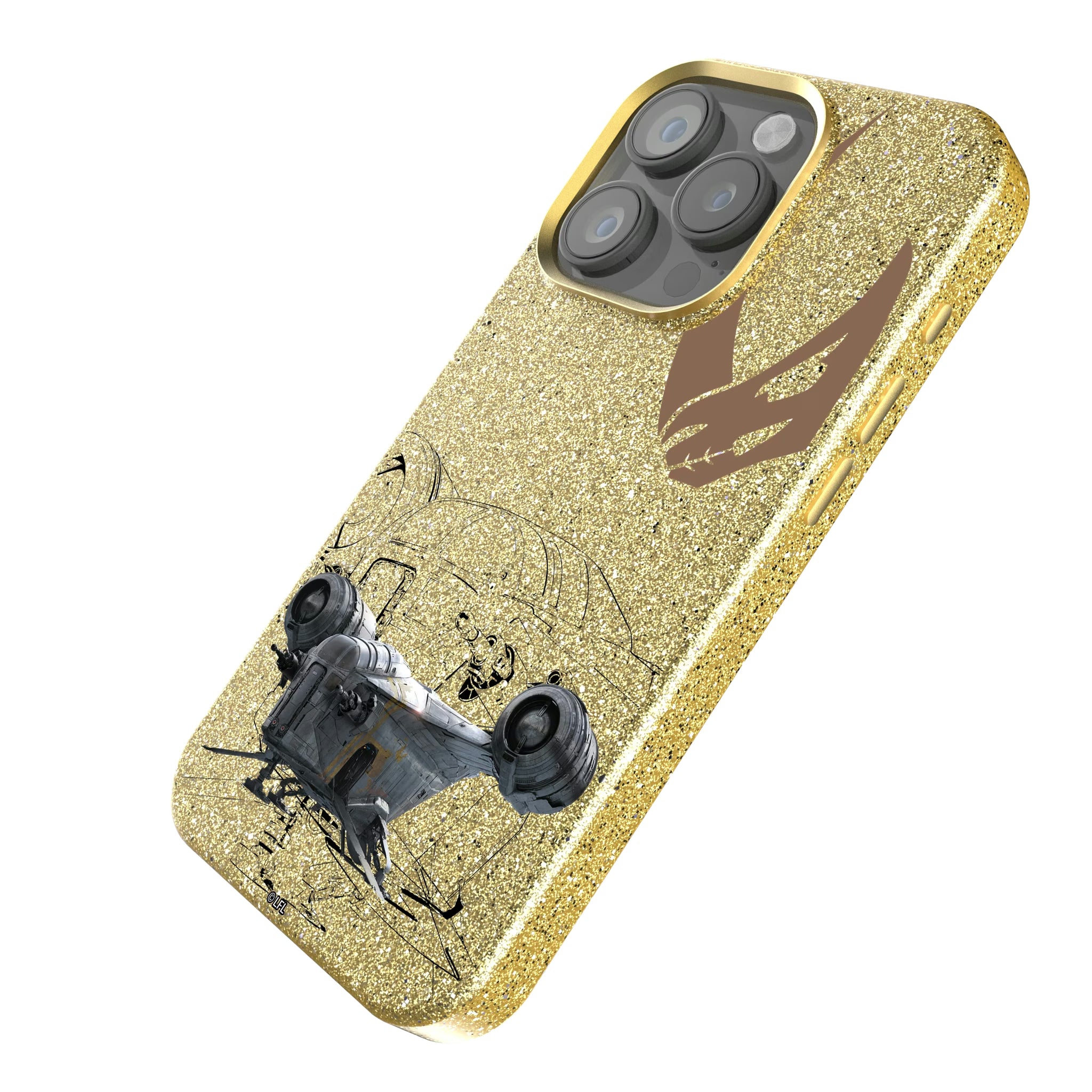 Star Wars Razor Crest FactionTech iPhone Bling Phone Case for Apple iPhone - Isometric View