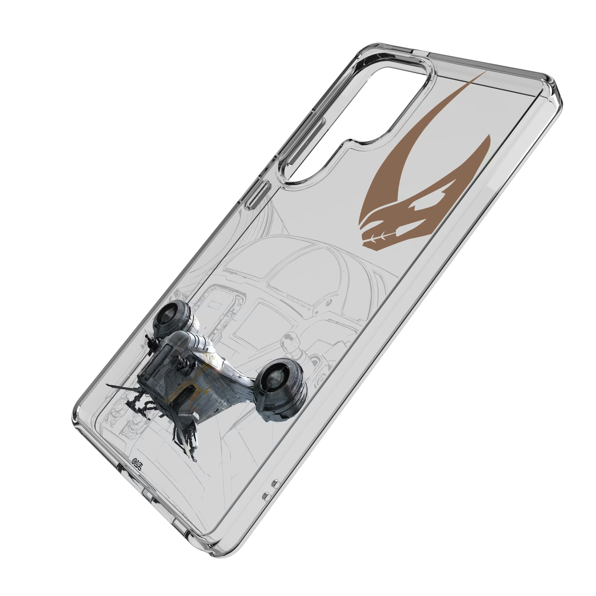 Star Wars Razor Crest FactionTech Galaxy Clear Phone Case for Samsung Galaxy - Isometric View