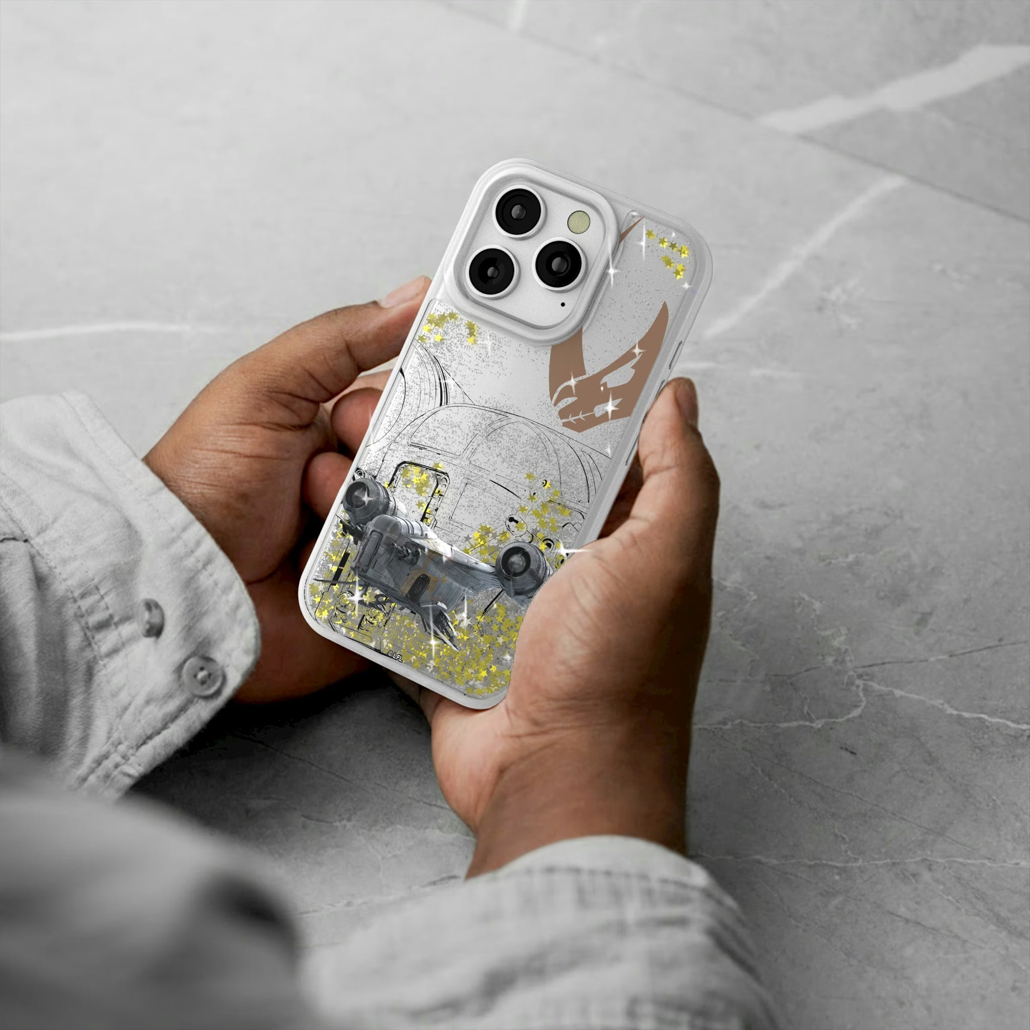 Star Wars Razor Crest FactionTech iPhone Glitter Phone Case for Apple iPhone - Lifestyle#Device_iPhone 16 Pro