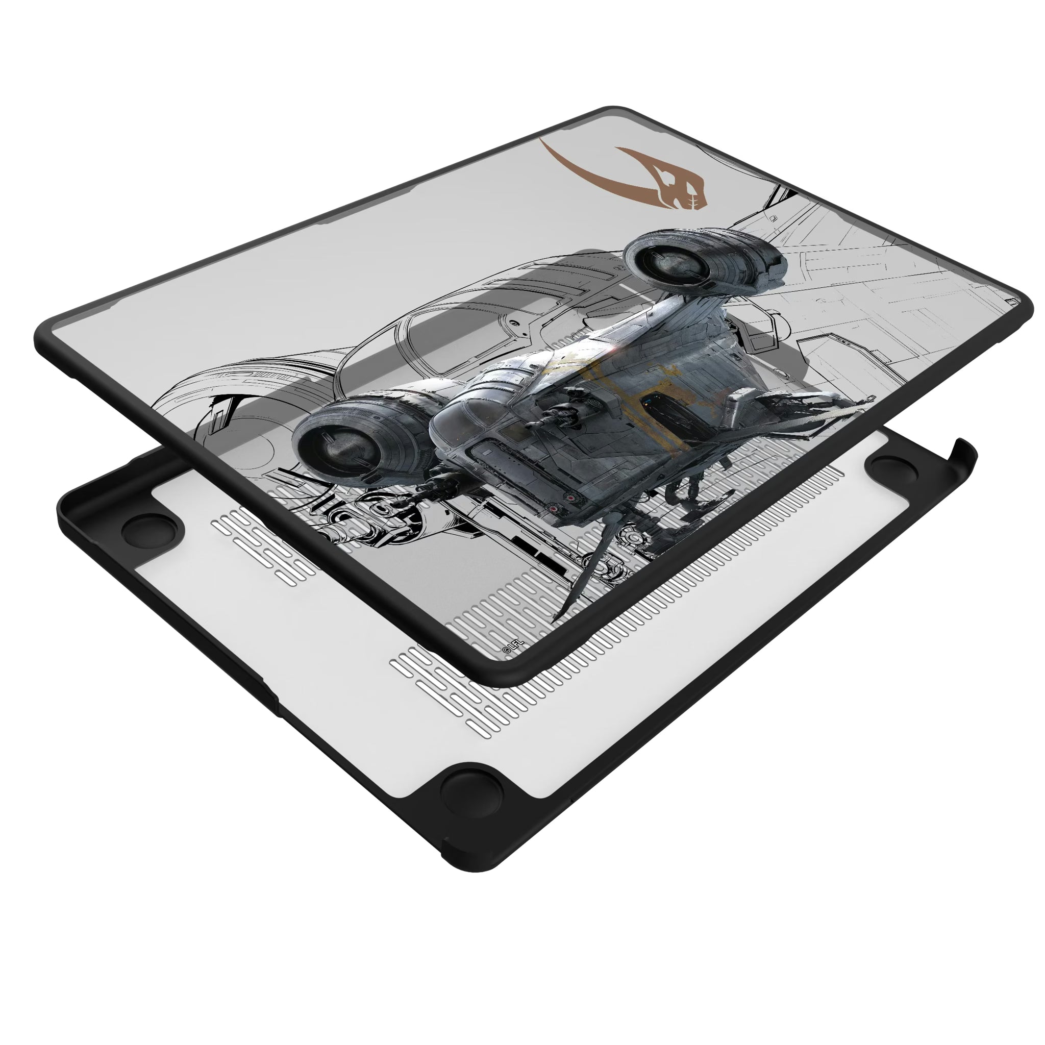 Star Wars Razor Crest FactionTech MacBook Laptop Case for Apple MacBook - Isometric View#Device_MacBook Pro (14-inch, 2021) / MacBook Pro (14-inch, 2023) / MacBook Pro (14-inch, 2024)