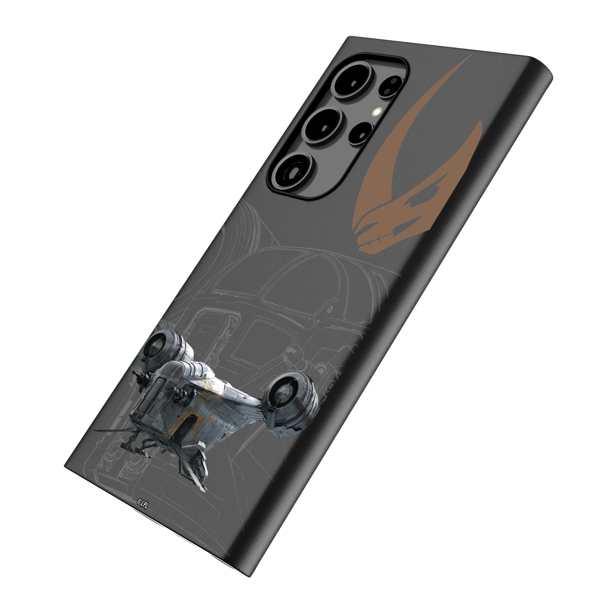 Star Wars Razor Crest FactionTech Galaxy MagSafe Compatible Phone Case for Samsung Galaxy - Isometric View
