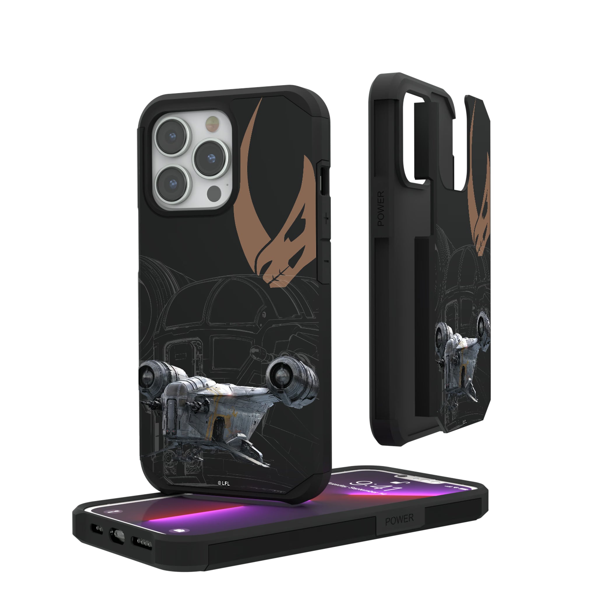 Star Wars Razor Crest FactionTech iPhone Rugged Phone Case for Apple iPhone#Device_iPhone 13 Pro