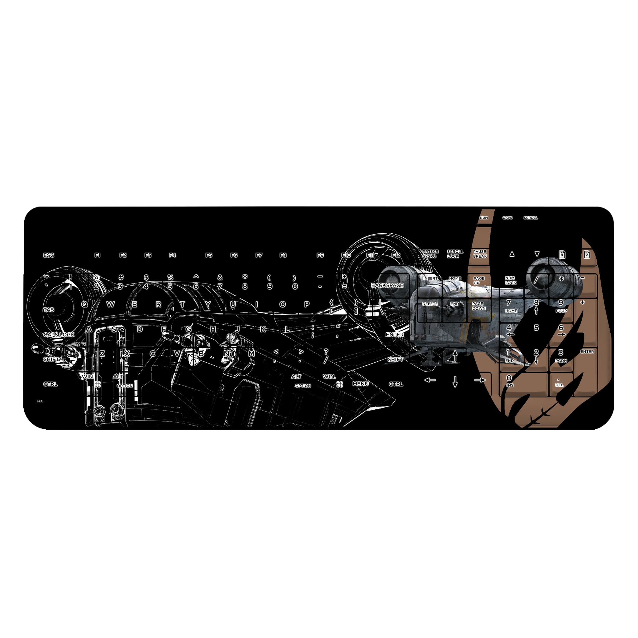 Star Wars Razor Crest FactionTech Wireless USB Keyboard