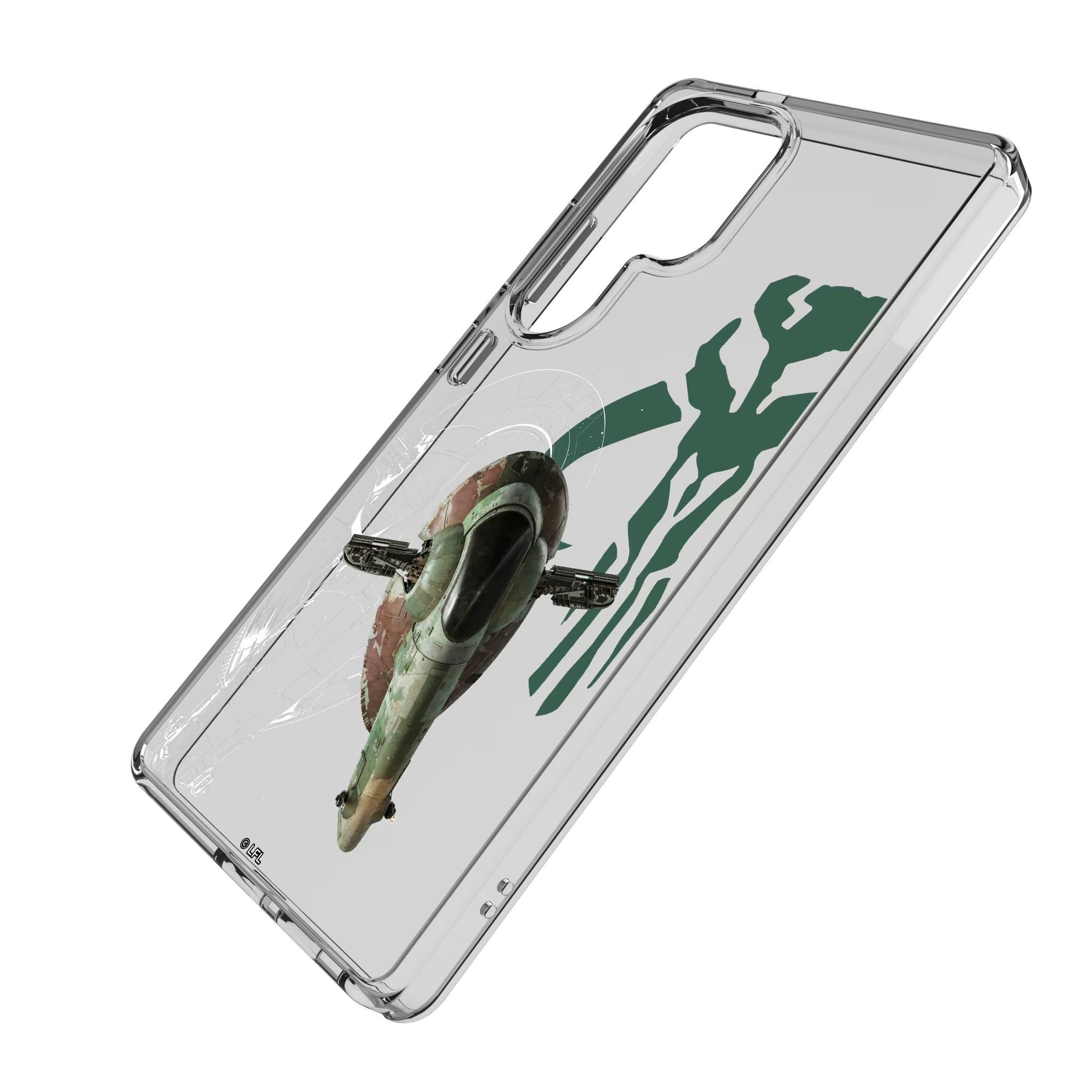 Star Wars Slave I FactionTech Galaxy Clear Phone Case for Samsung Galaxy - Isometric View