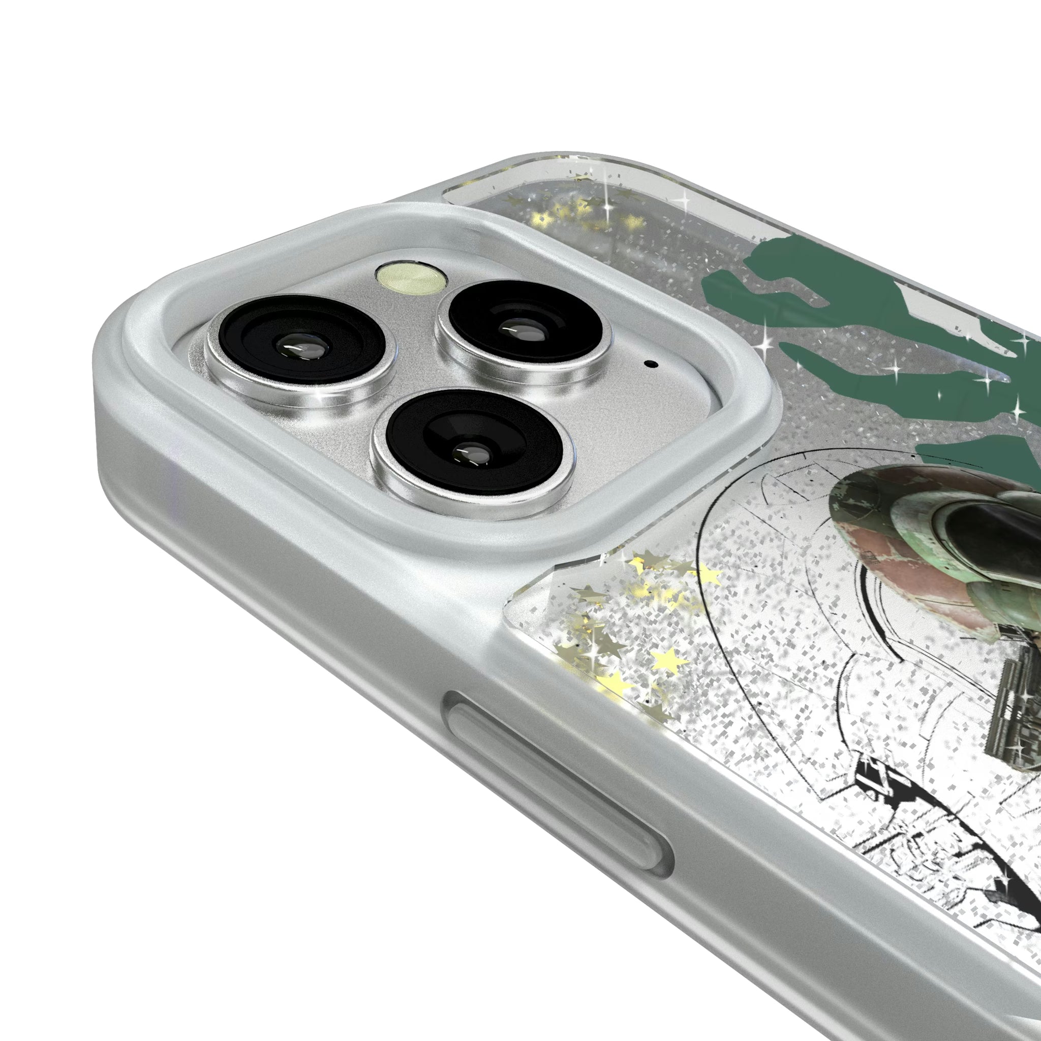 Star Wars Slave I FactionTech iPhone Glitter Phone Case for Apple iPhone - Detail#Device_iPhone 16 Pro