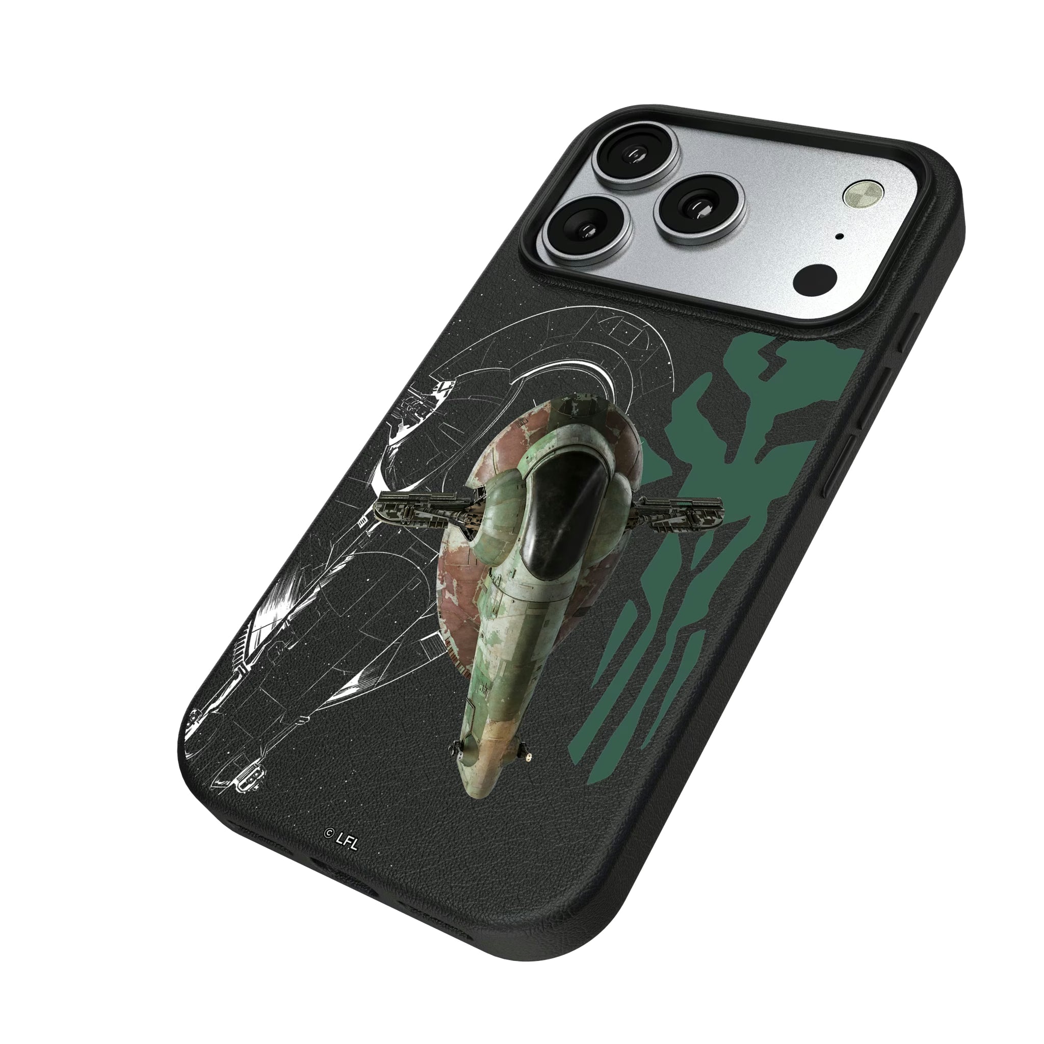 Star Wars Slave I FactionTech iPhone MagSafe Compatible Phone Case for Apple iPhone - Isometric View#Device_iPhone 17 Pro
