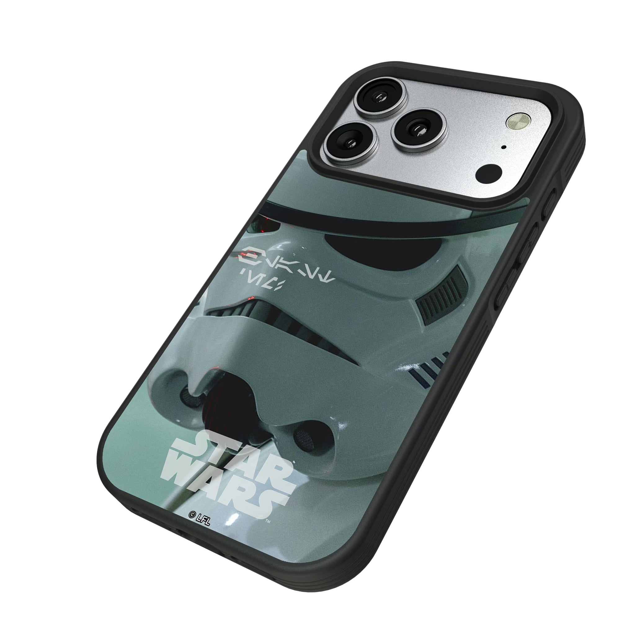 Star Wars Stormtrooper Cinematic Moments: Discovery iPhone Bump Phone Case for Apple iPhone - Isometric View#Device_iPhone 17 Pro
