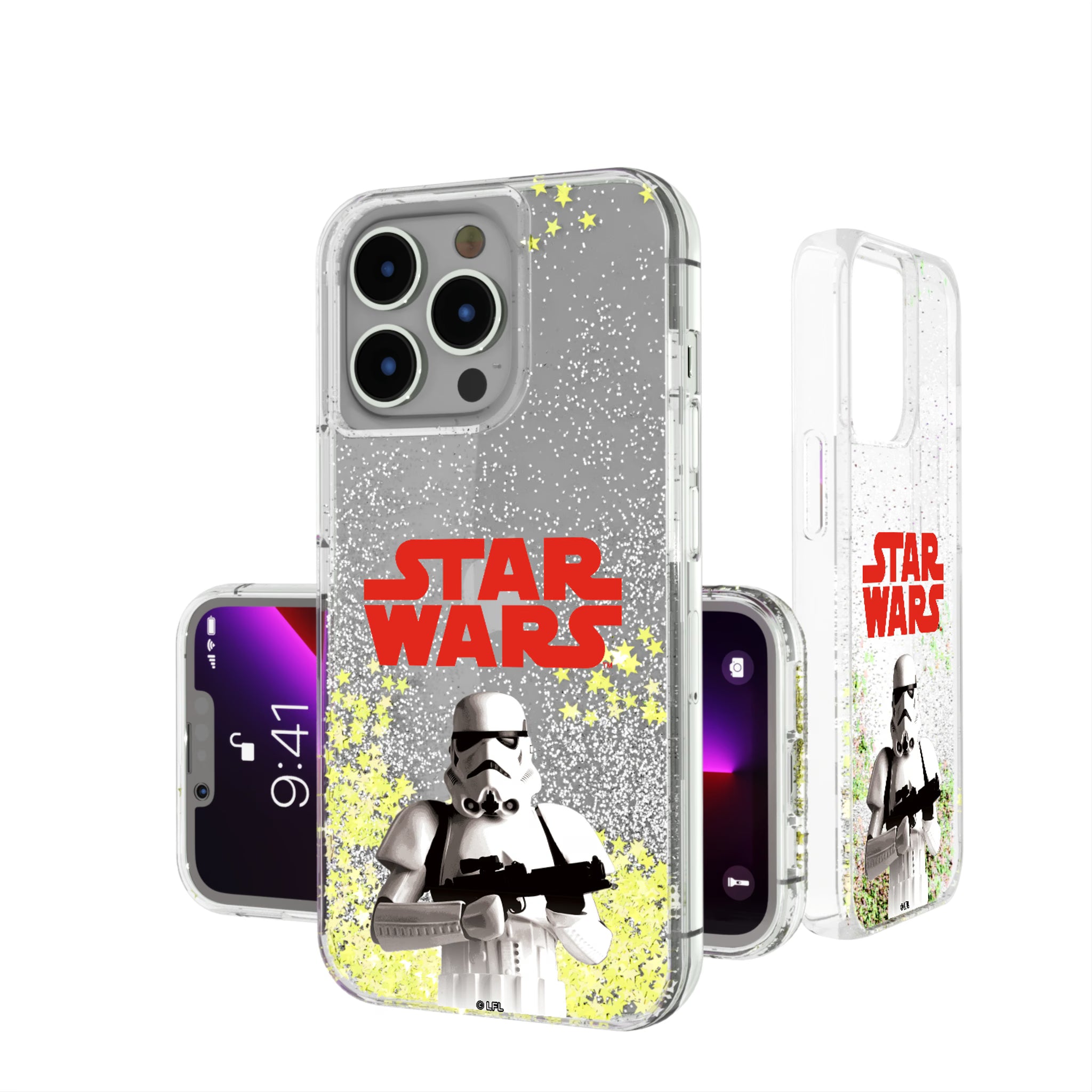 Star Wars Stormtrooper Color Block iPhone Glitter Phone Case for Apple iPhone