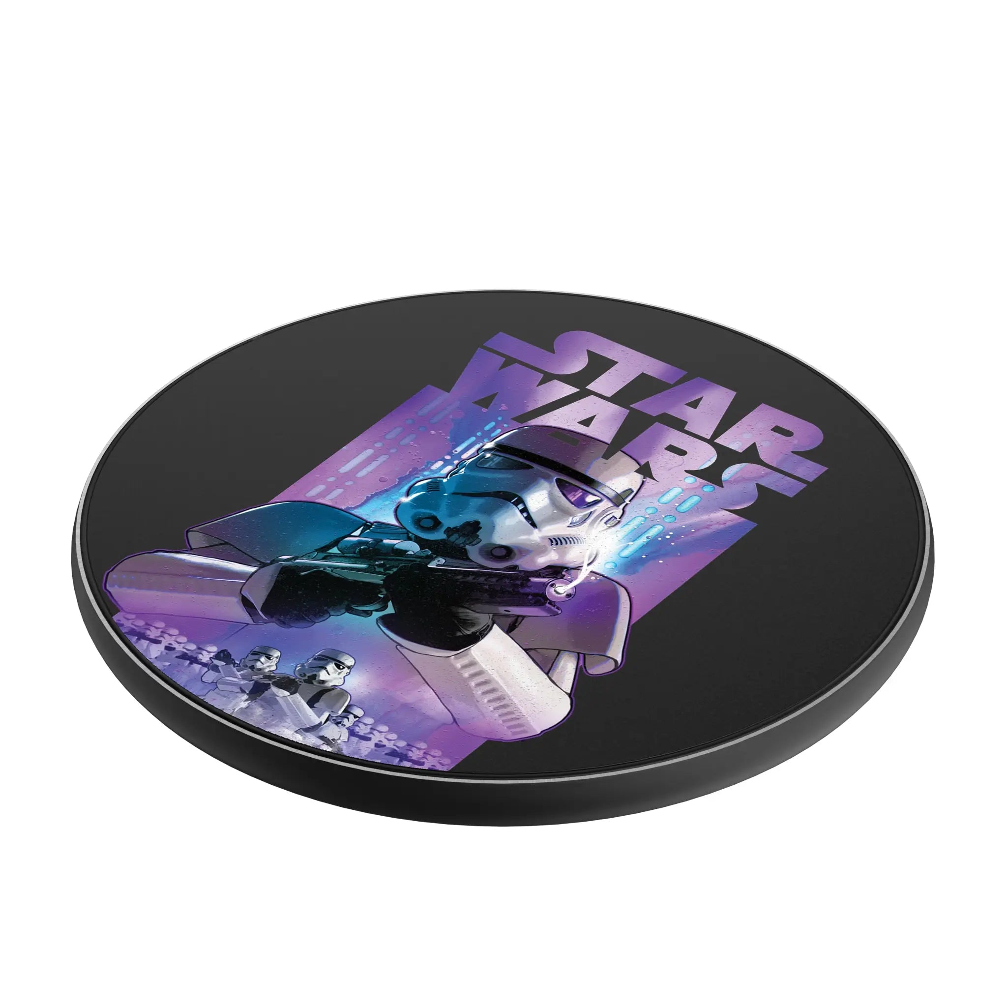 Star Wars Stormtrooper Portrait Collage 15-Watt Wireless Charger - Isometric View