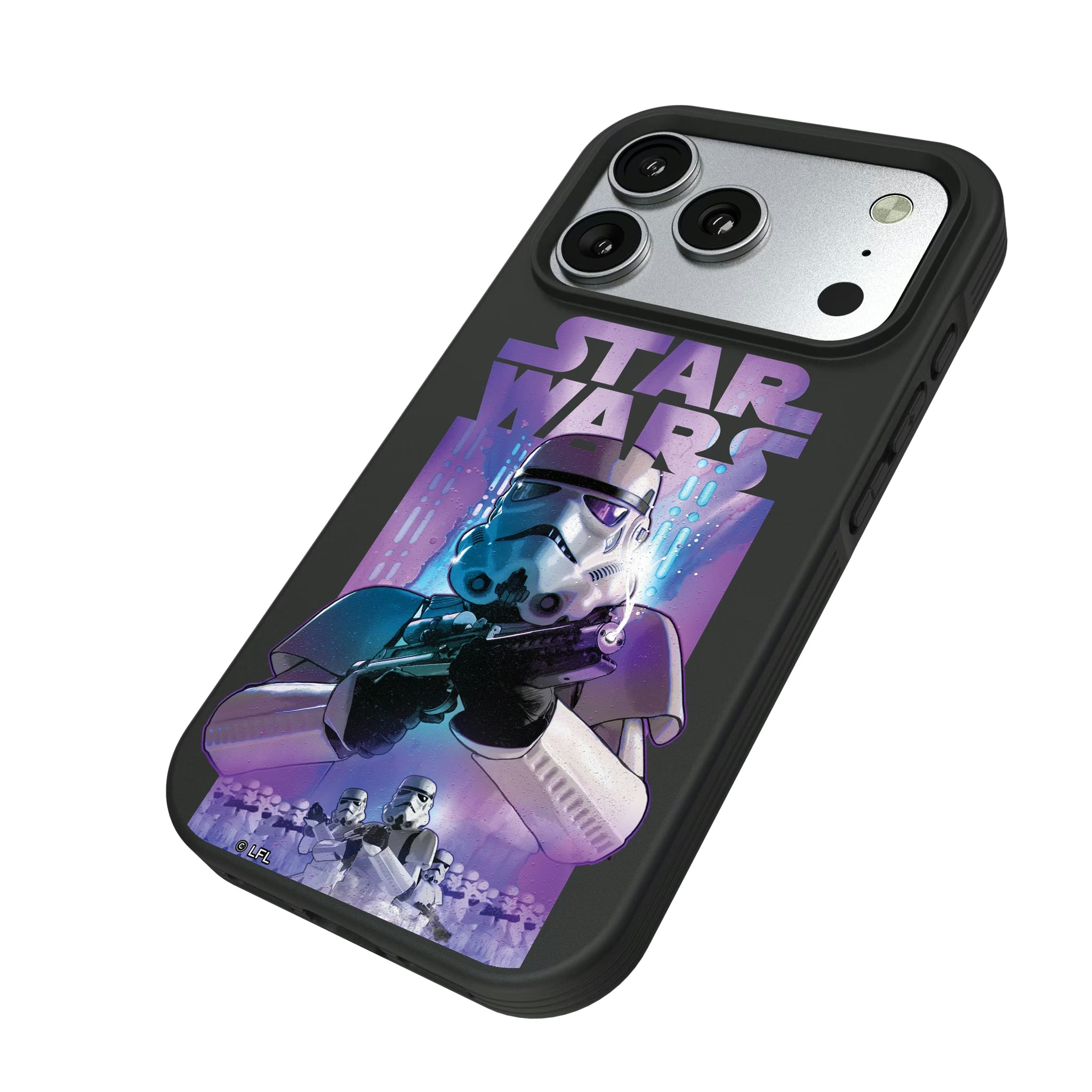 Star Wars Stormtrooper Portrait Collage iPhone Bump Phone Case for Apple iPhone - Isometric View#Device_iPhone 17 Pro