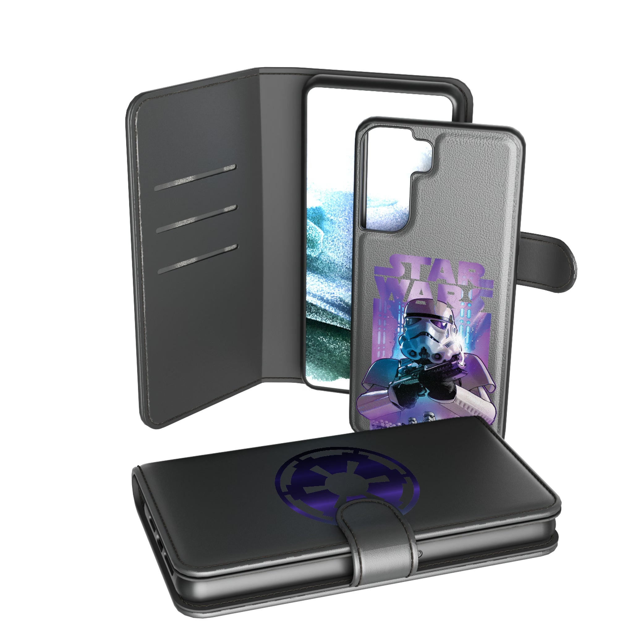 Star Wars Stormtrooper Portrait Collage Galaxy Wallet Phone Case for Samsung Galaxy