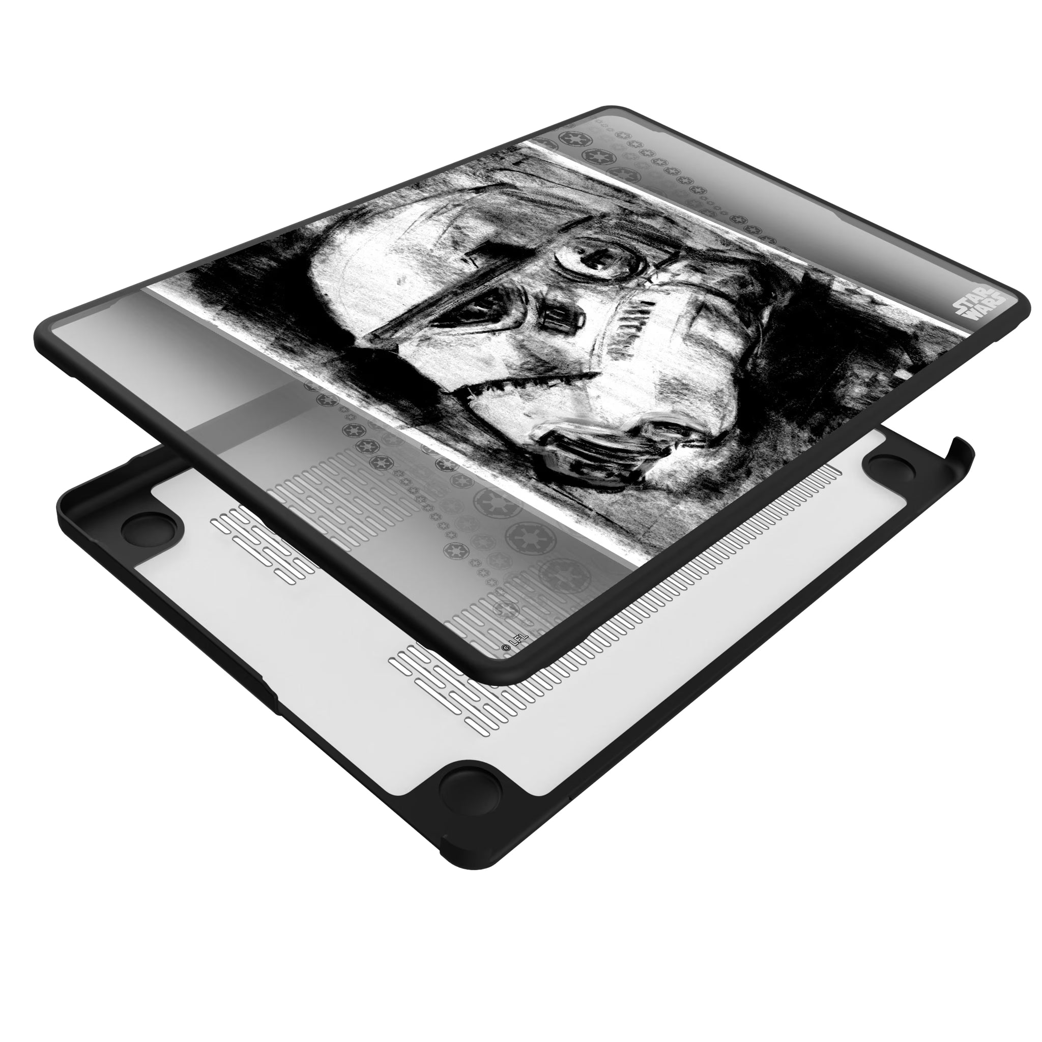 Star Wars Stormtrooper Portrait MacBook Laptop Case for Apple MacBook - Isometric View#Device_MacBook Pro (14-inch, 2021) / MacBook Pro (14-inch, 2023) / MacBook Pro (14-inch, 2024)