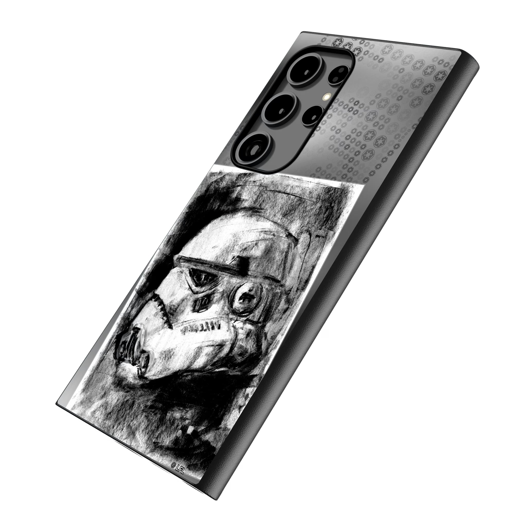 Star Wars Stormtrooper Portrait Galaxy MagSafe Compatible Phone Case for Samsung Galaxy - Isometric View