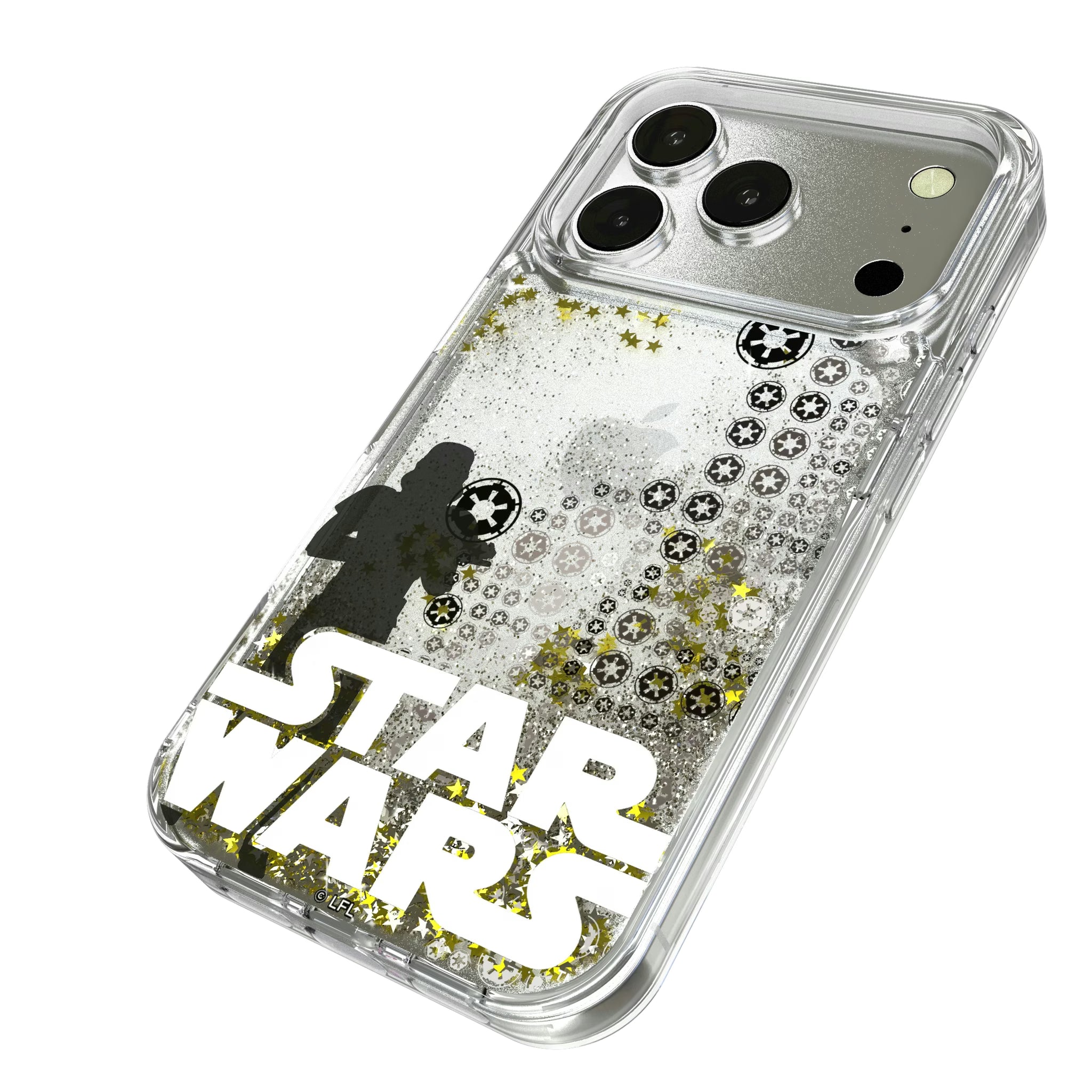 Star Wars Stormtrooper Quadratic iPhone Glitter Phone Case for Apple iPhone - Isometric View#Device_iPhone 16 Pro