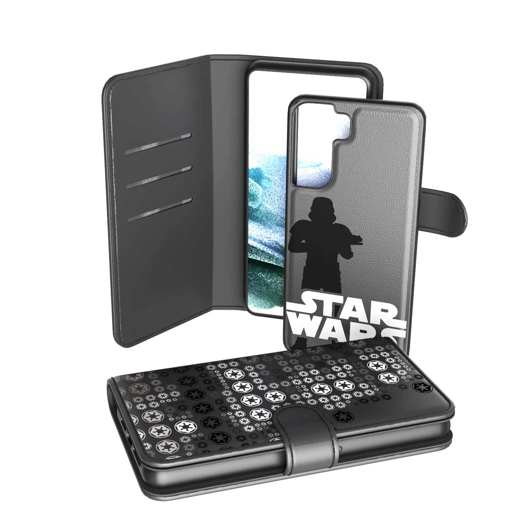 Star Wars Stormtrooper Quadratic Galaxy Wallet Phone Case for Samsung Galaxy