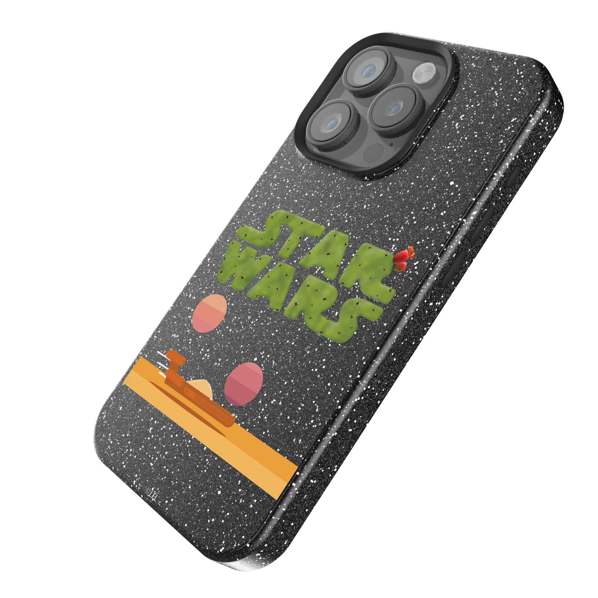 Star Wars Tatooine Locality Fade iPhone Bling Phone Case for Apple iPhone - Isometric View