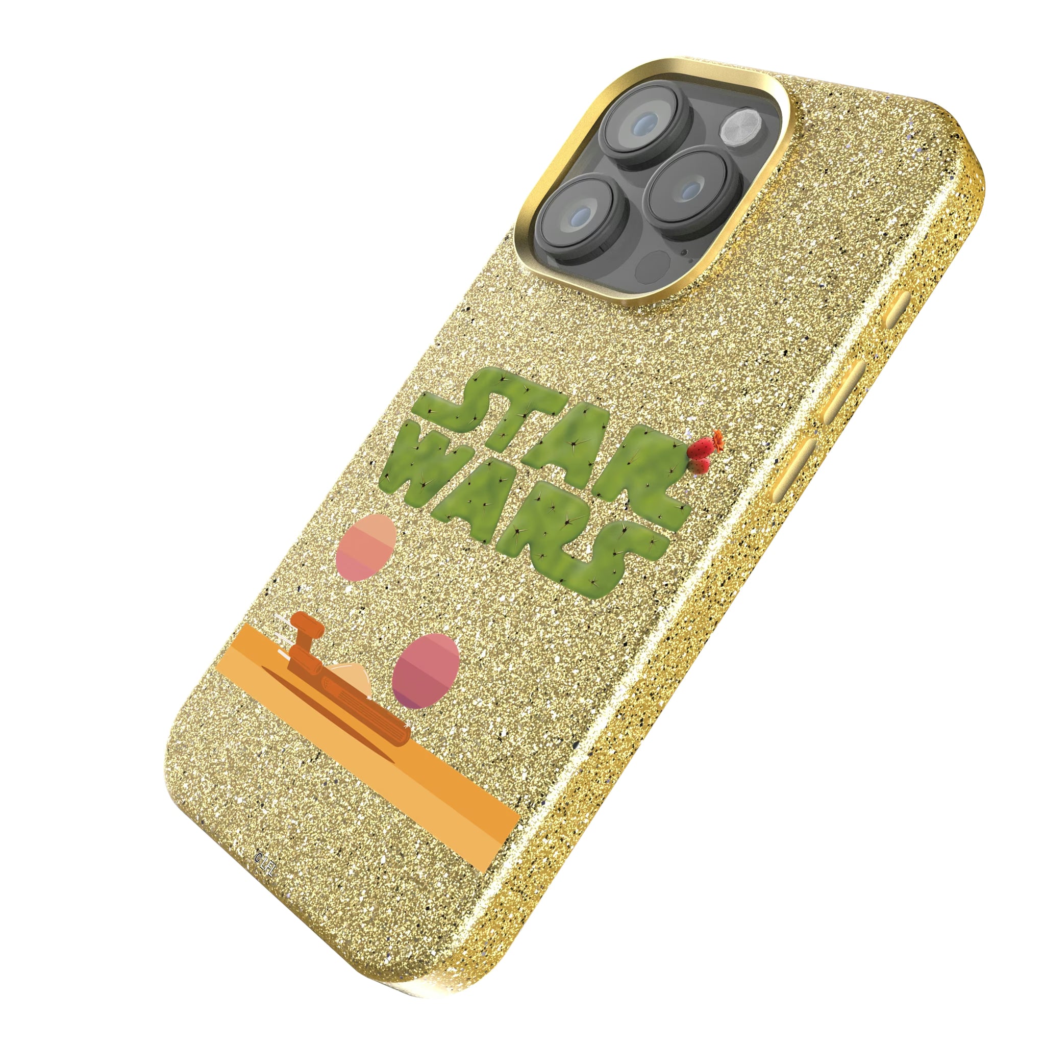Star Wars Tatooine Locality Fade iPhone Bling Phone Case for Apple iPhone - Isometric View