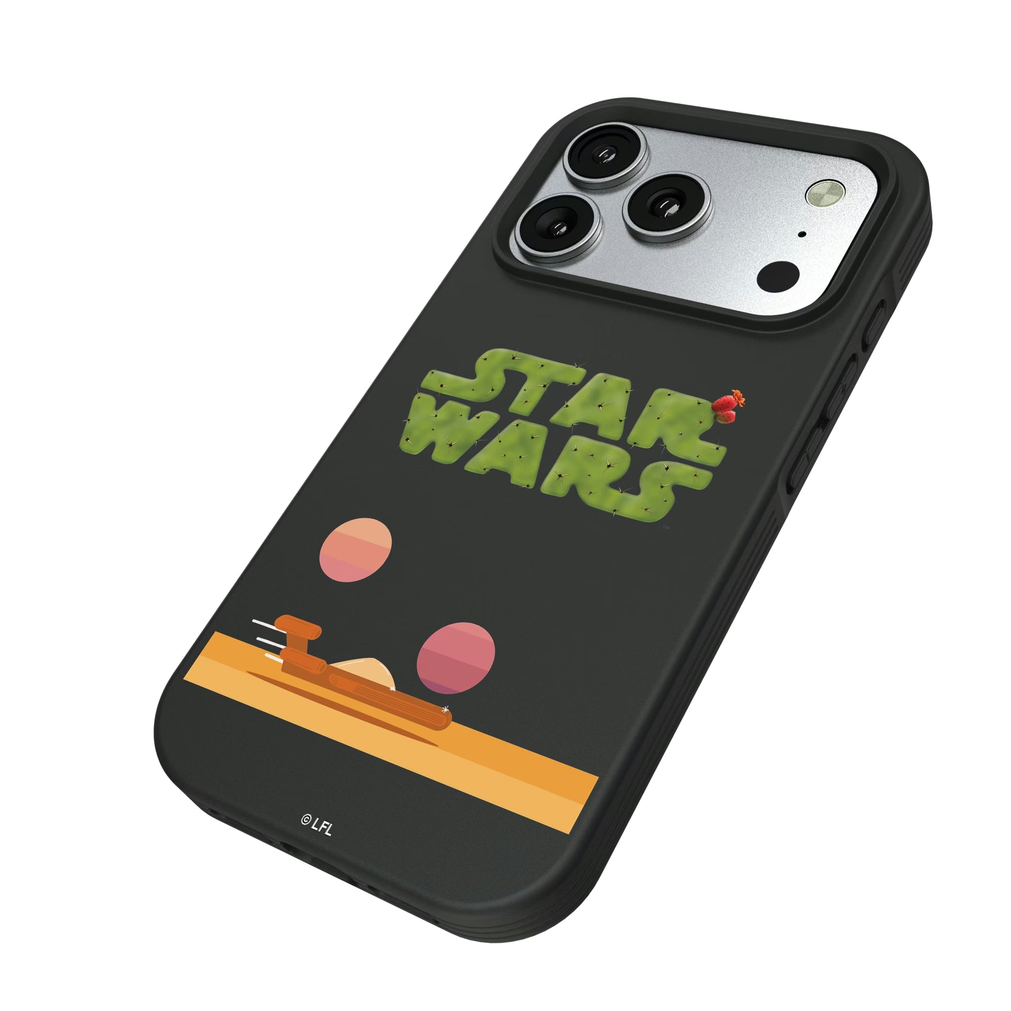 Star Wars Tatooine Locality Fade iPhone Bump Phone Case for Apple iPhone - Isometric View#Device_iPhone 17 Pro