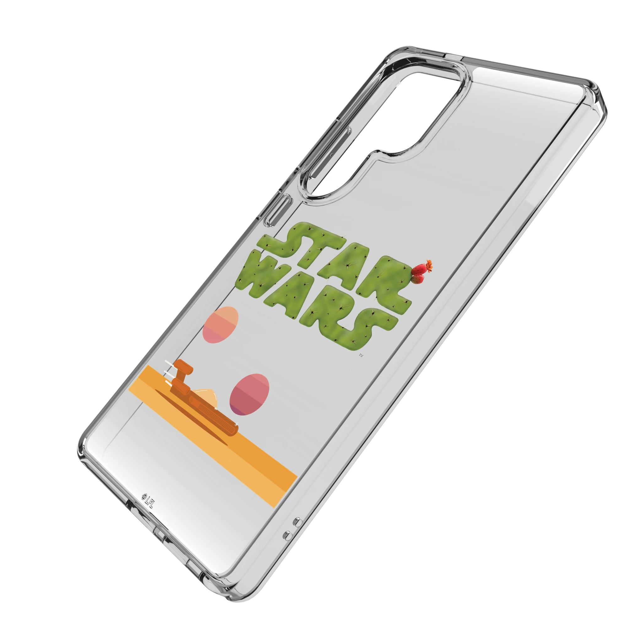 Star Wars Tatooine Locality Fade Galaxy Clear Phone Case for Samsung Galaxy - Isometric View