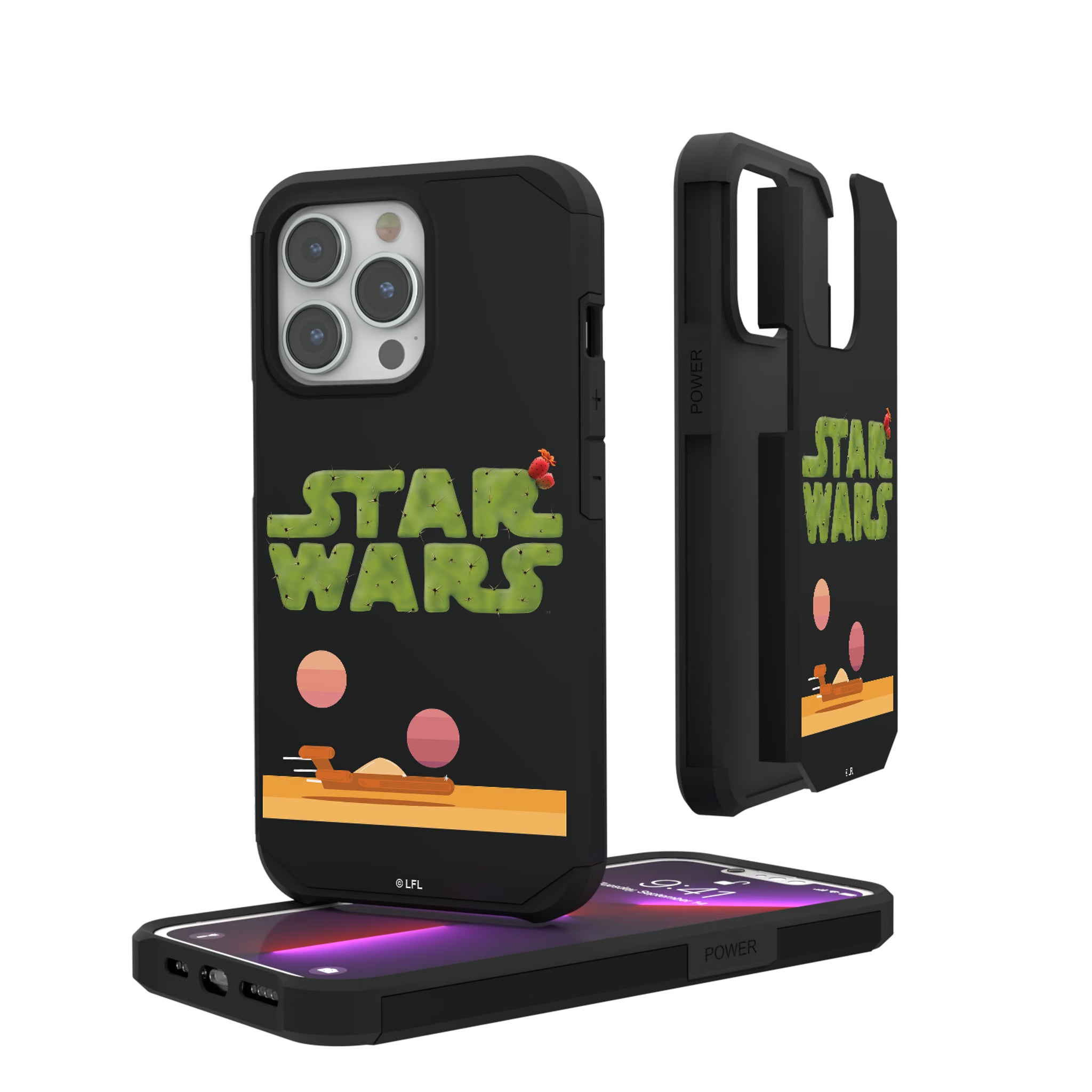 Star Wars Tatooine Locality Fade iPhone Rugged Phone Case for Apple iPhone#Device_iPhone 13 Pro