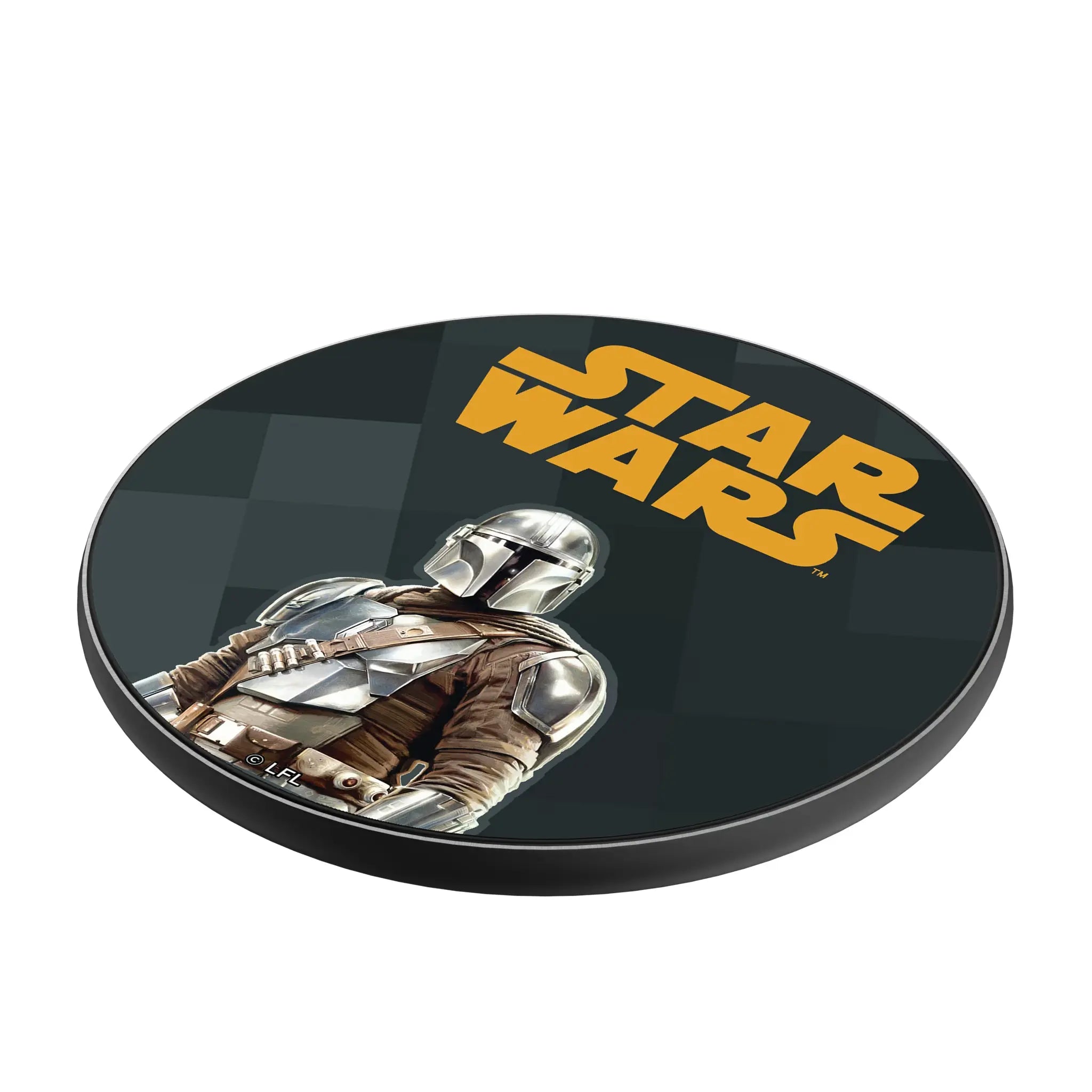 Star Wars: The Mandalorian Din Djarin Color Block 15-Watt Wireless Charger - Isometric View