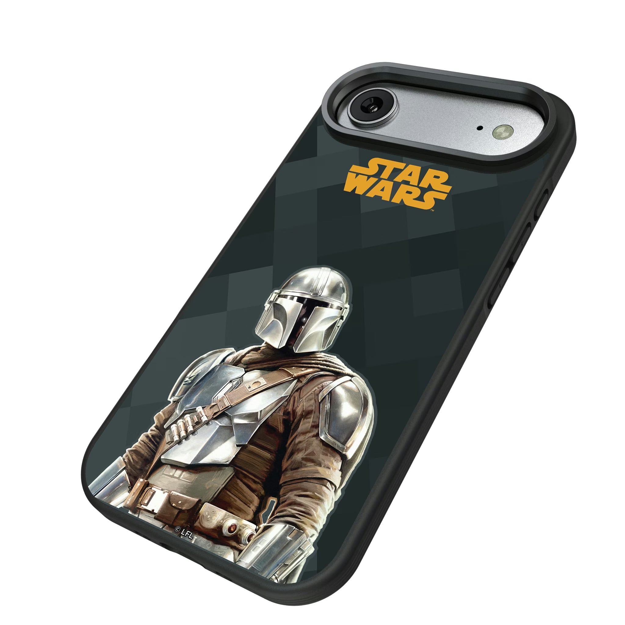 Star Wars: The Mandalorian Din Djarin Color Block iPhone Bump Phone Case for Apple iPhone - Isometric View#Device_iPhone Air