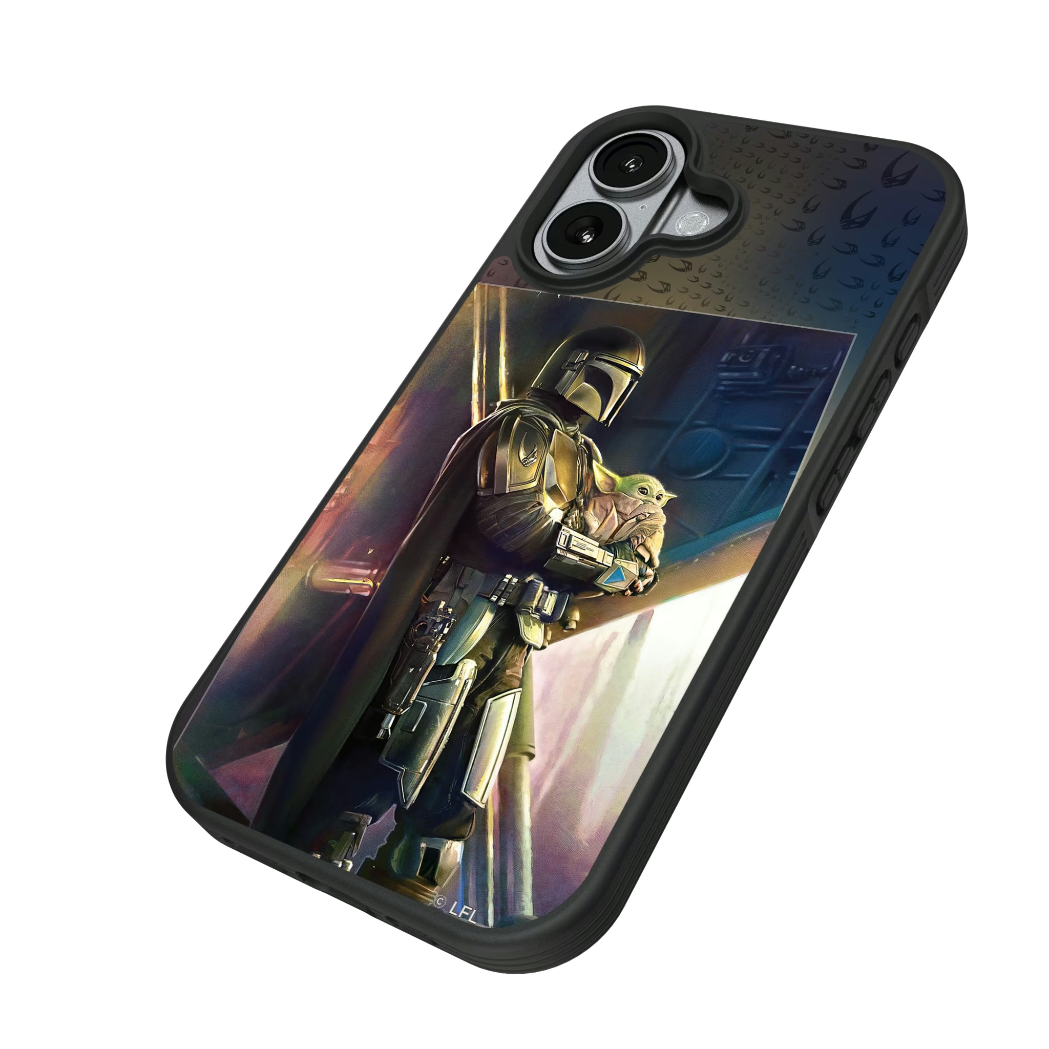 Star Wars: The Mandalorian Din Djarin Portrait iPhone Bump Phone Case for Apple iPhone - Isometric View#Device_iPhone 17