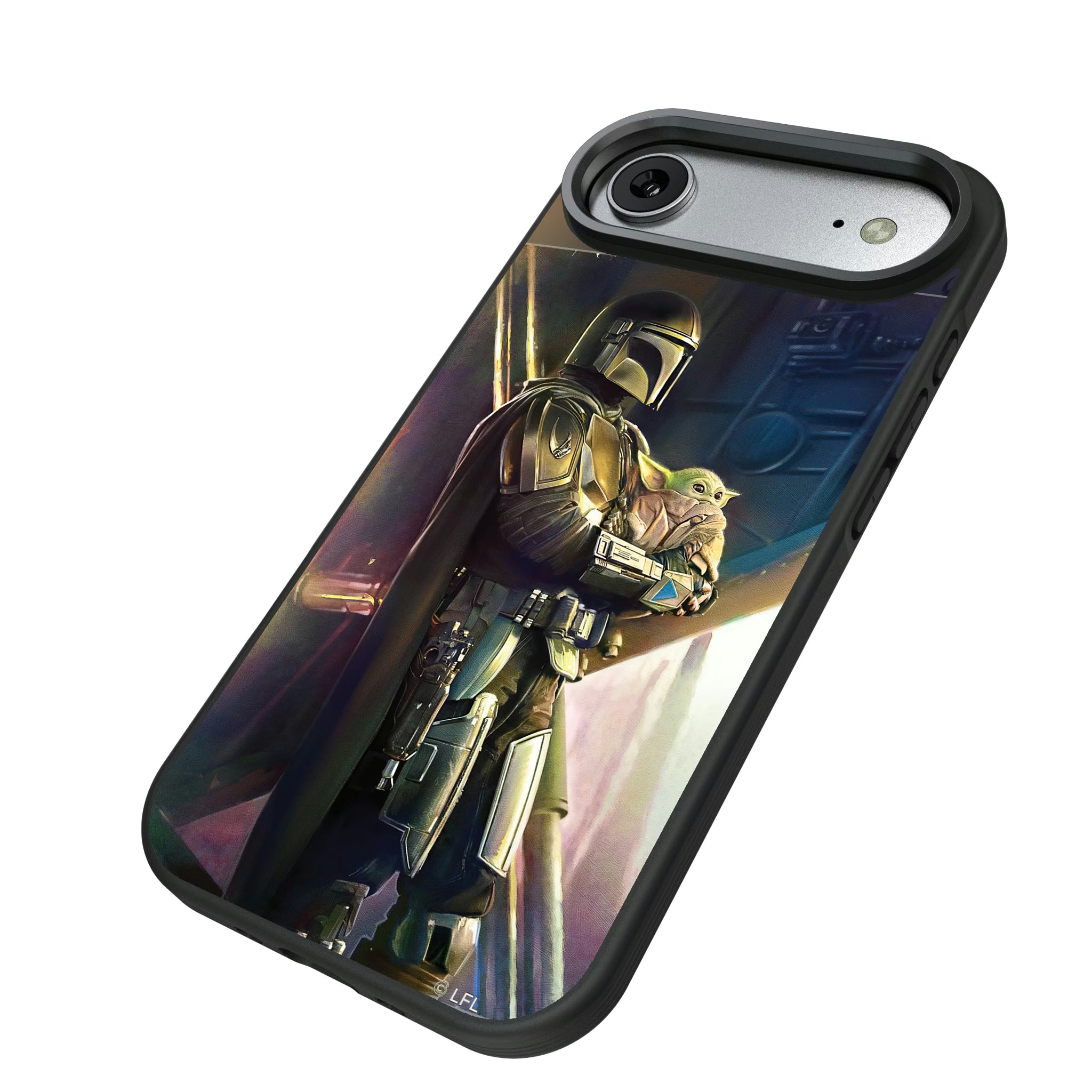 Star Wars: The Mandalorian Din Djarin Portrait iPhone Bump Phone Case for Apple iPhone - Isometric View#Device_iPhone Air