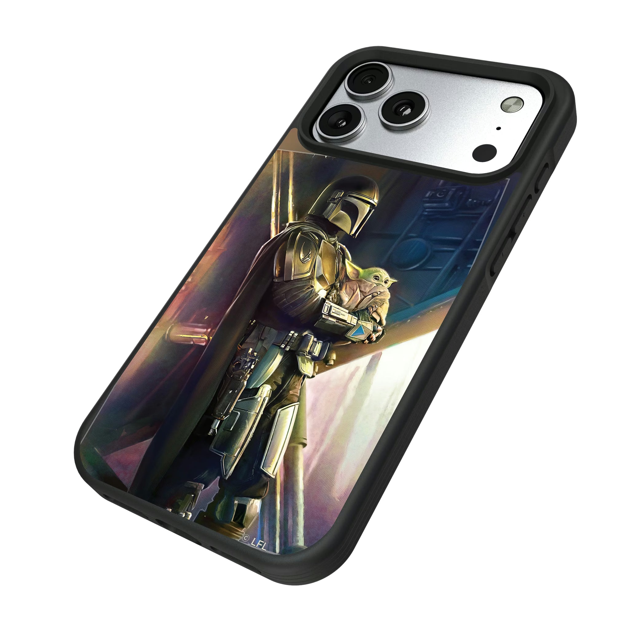 Star Wars: The Mandalorian Din Djarin Portrait iPhone Bump Phone Case for Apple iPhone - Isometric View#Device_iPhone 17 Pro Max