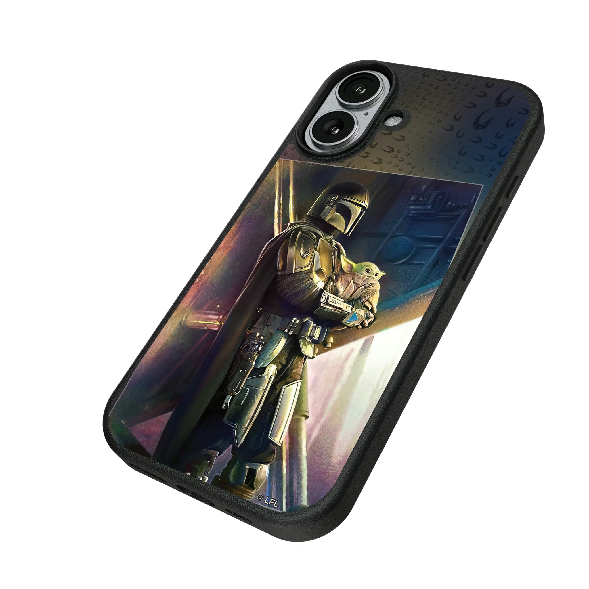 Star Wars: The Mandalorian Din Djarin Portrait iPhone MagSafe Compatible Phone Case for Apple iPhone - Isometric View#Device_iPhone 17