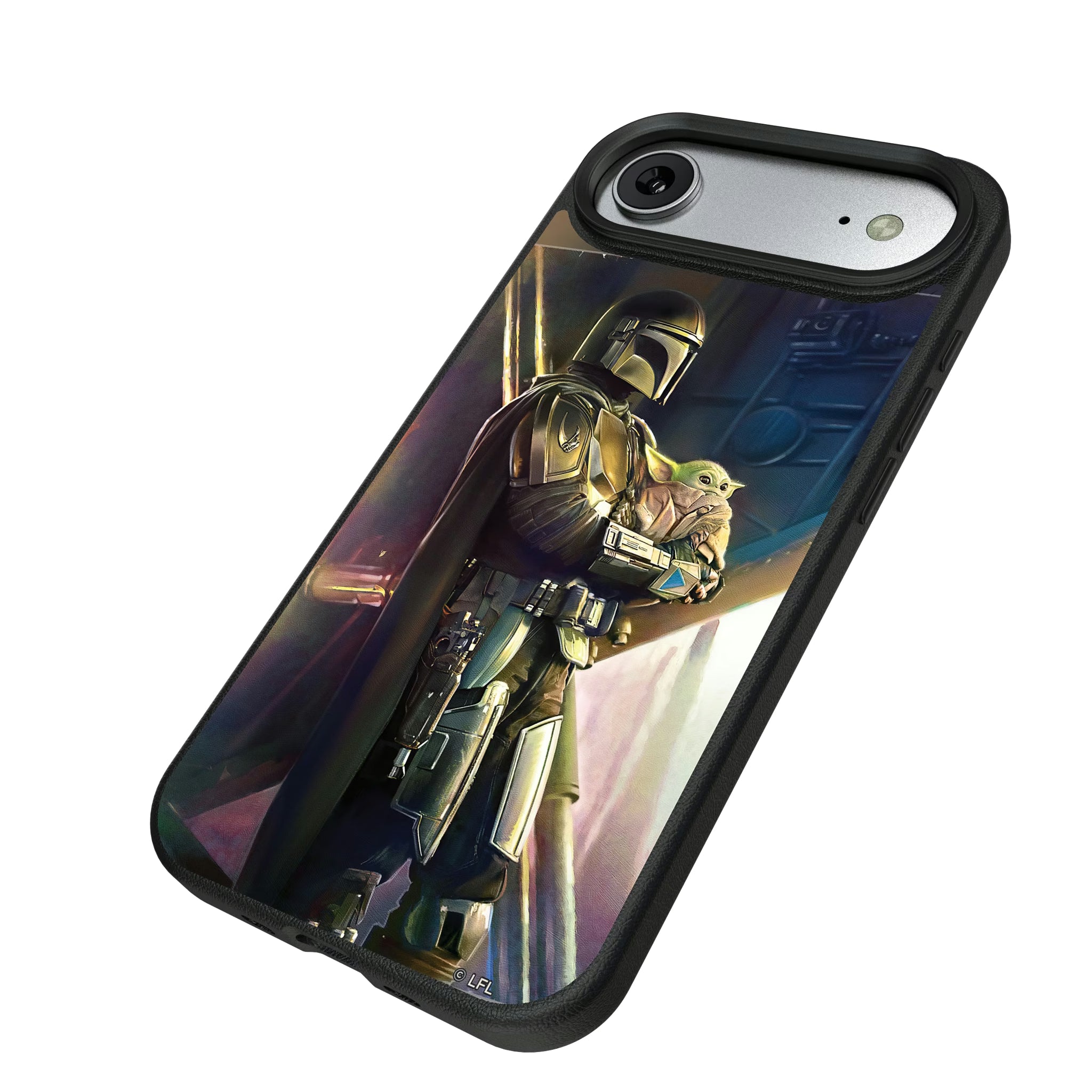 Star Wars: The Mandalorian Din Djarin Portrait iPhone MagSafe Compatible Phone Case for Apple iPhone - Isometric View#Device_iPhone Air