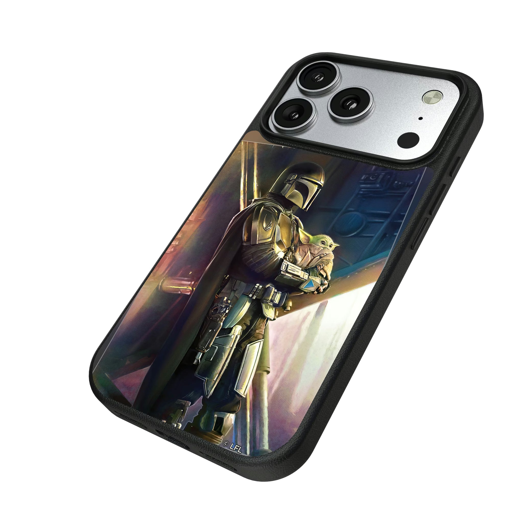 Star Wars: The Mandalorian Din Djarin Portrait iPhone MagSafe Compatible Phone Case for Apple iPhone - Isometric View#Device_iPhone 17 Pro
