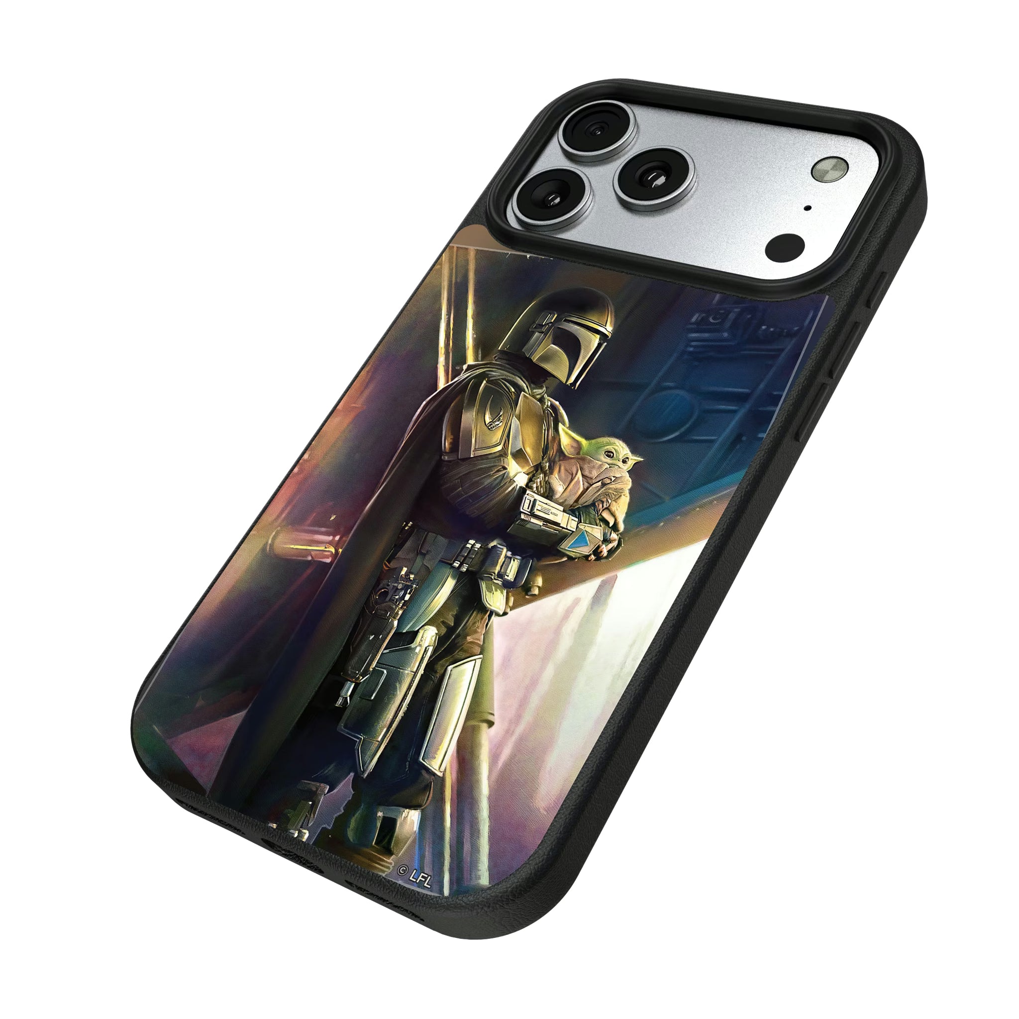 Star Wars: The Mandalorian Din Djarin Portrait iPhone MagSafe Compatible Phone Case for Apple iPhone - Isometric View#Device_iPhone 17 Pro Max
