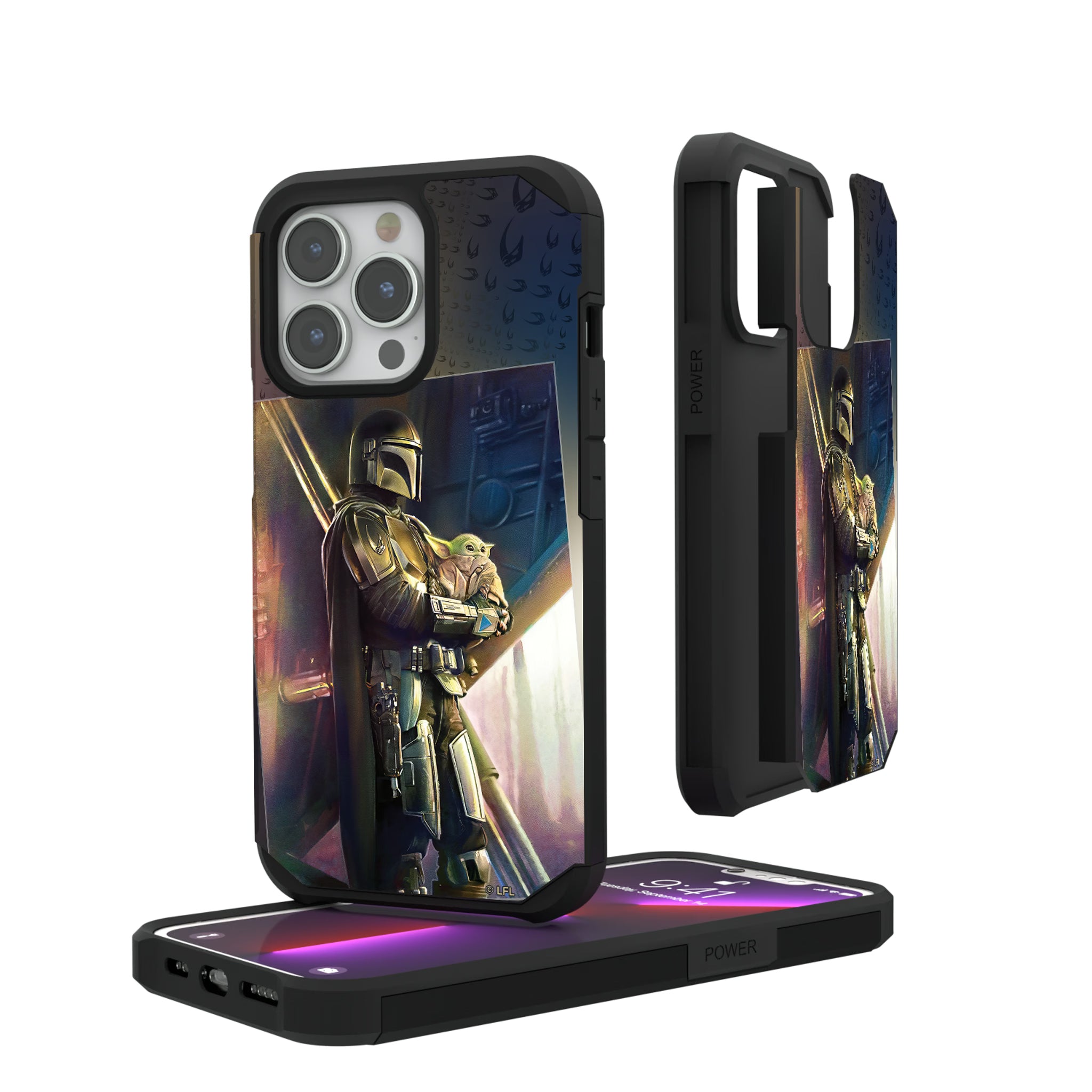 Star Wars: The Mandalorian Din Djarin Portrait iPhone Rugged Phone Case for Apple iPhone#Device_iPhone 13 Pro